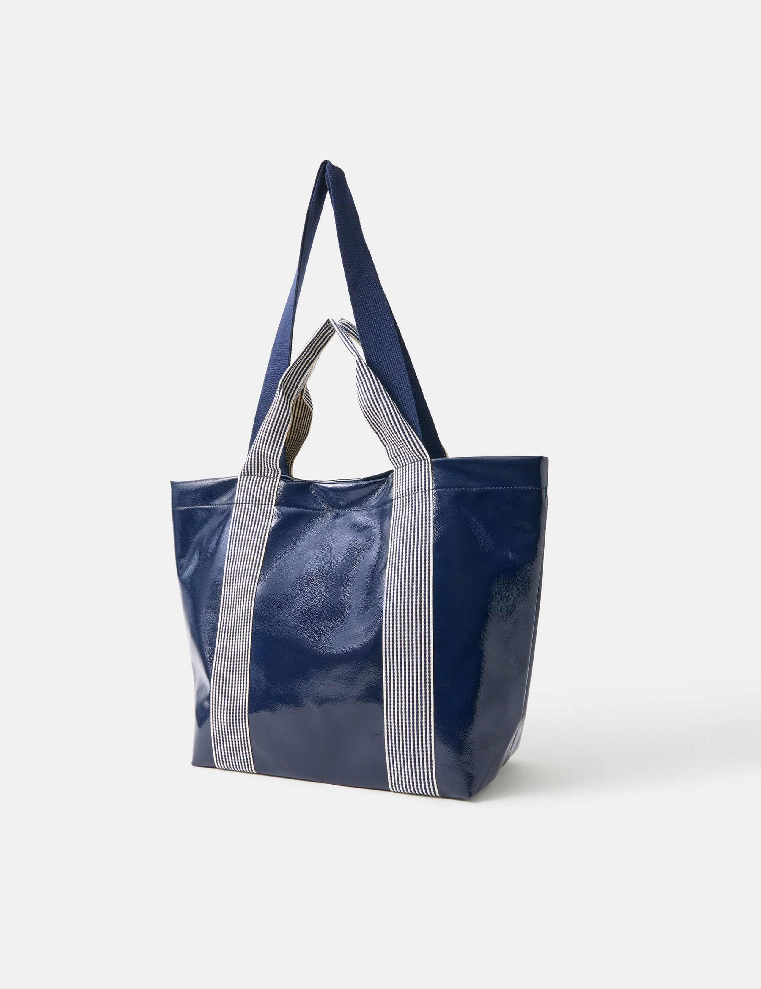 Patent Webbing Strap Shopper Bag 2 of 5