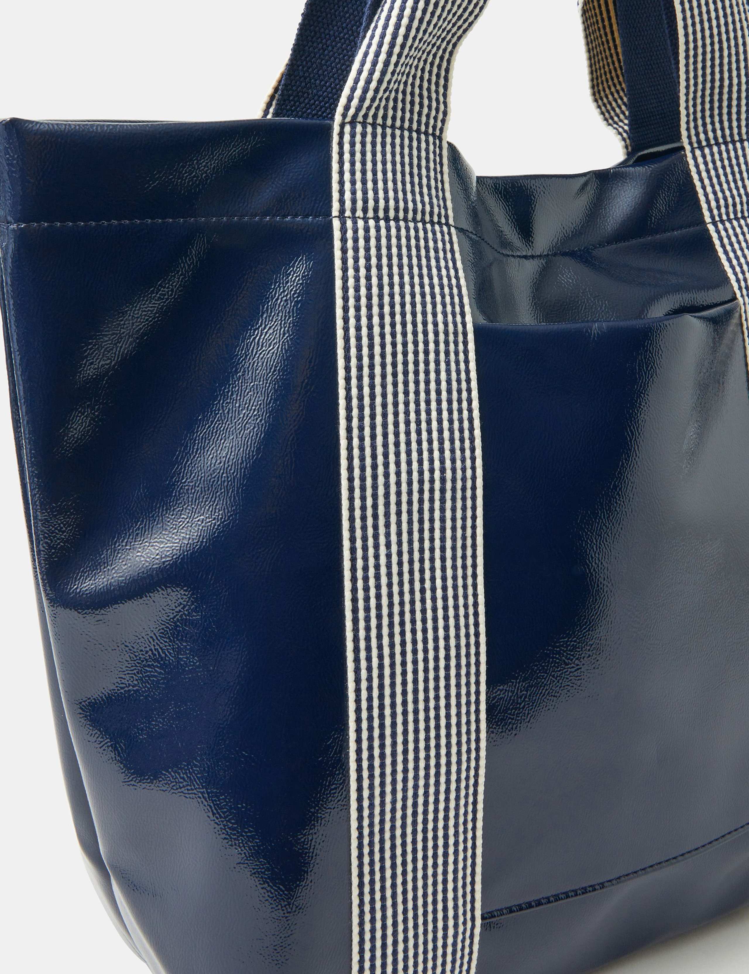 Patent Webbing Strap Shopper Bag 4 of 5