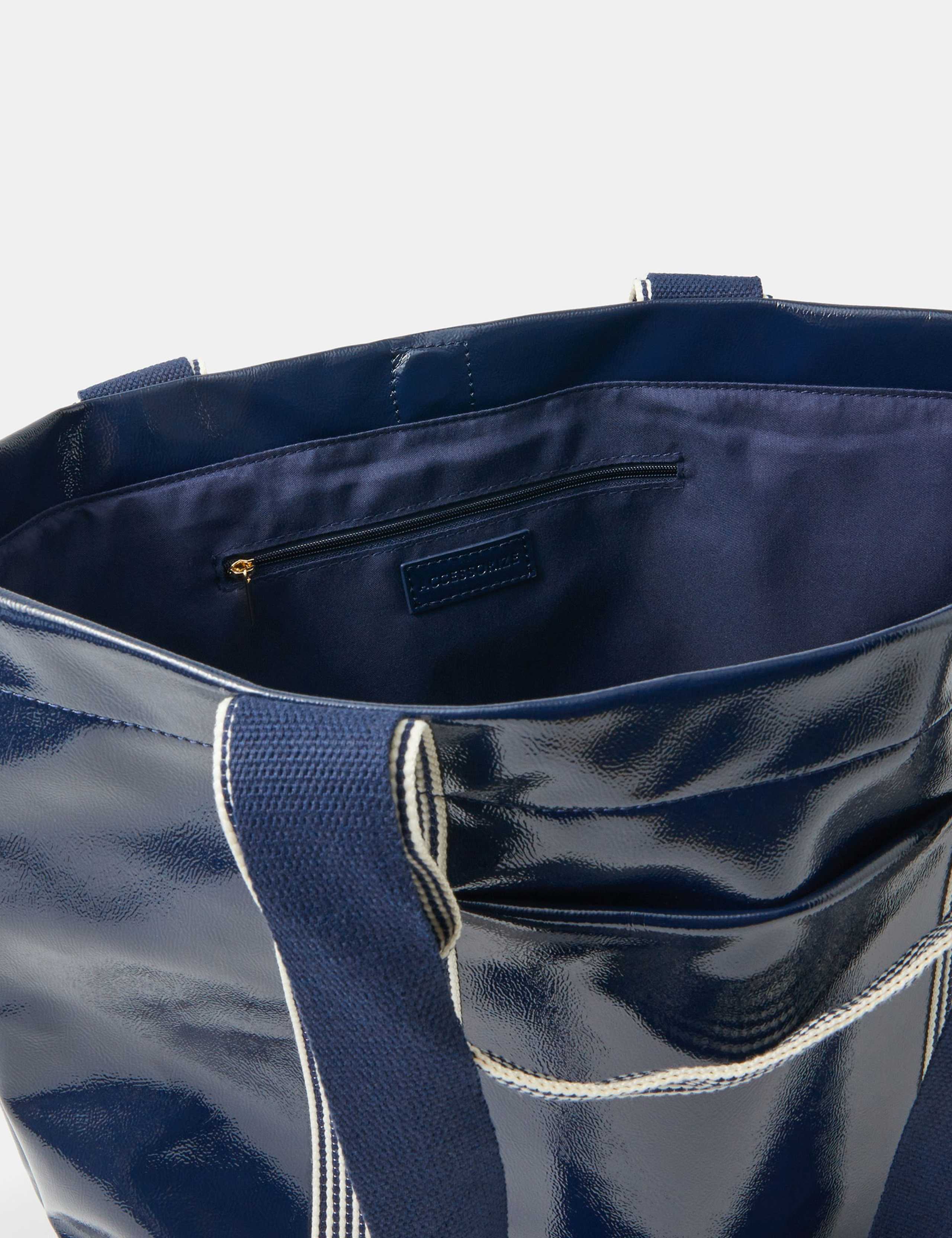 Patent Webbing Strap Shopper Bag 5 of 5