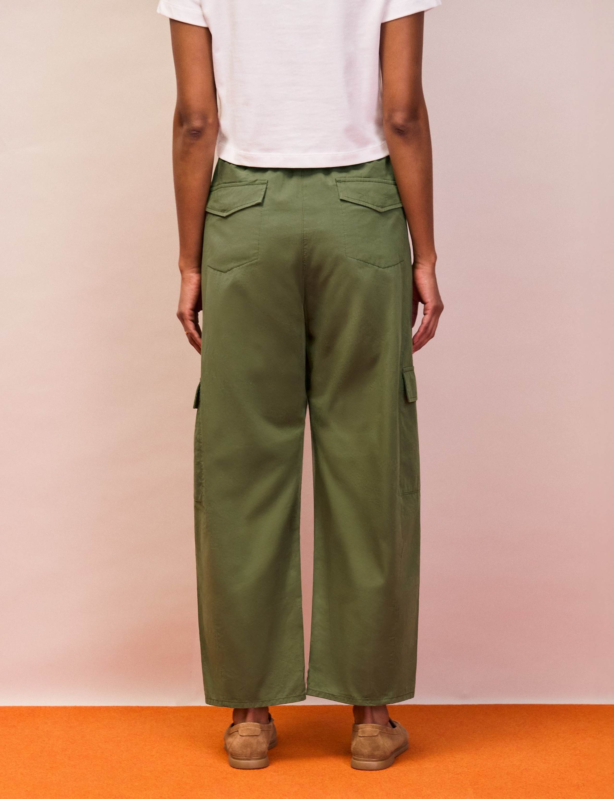 Pure Cotton Cargo Straight Leg Trousers 2 of 6