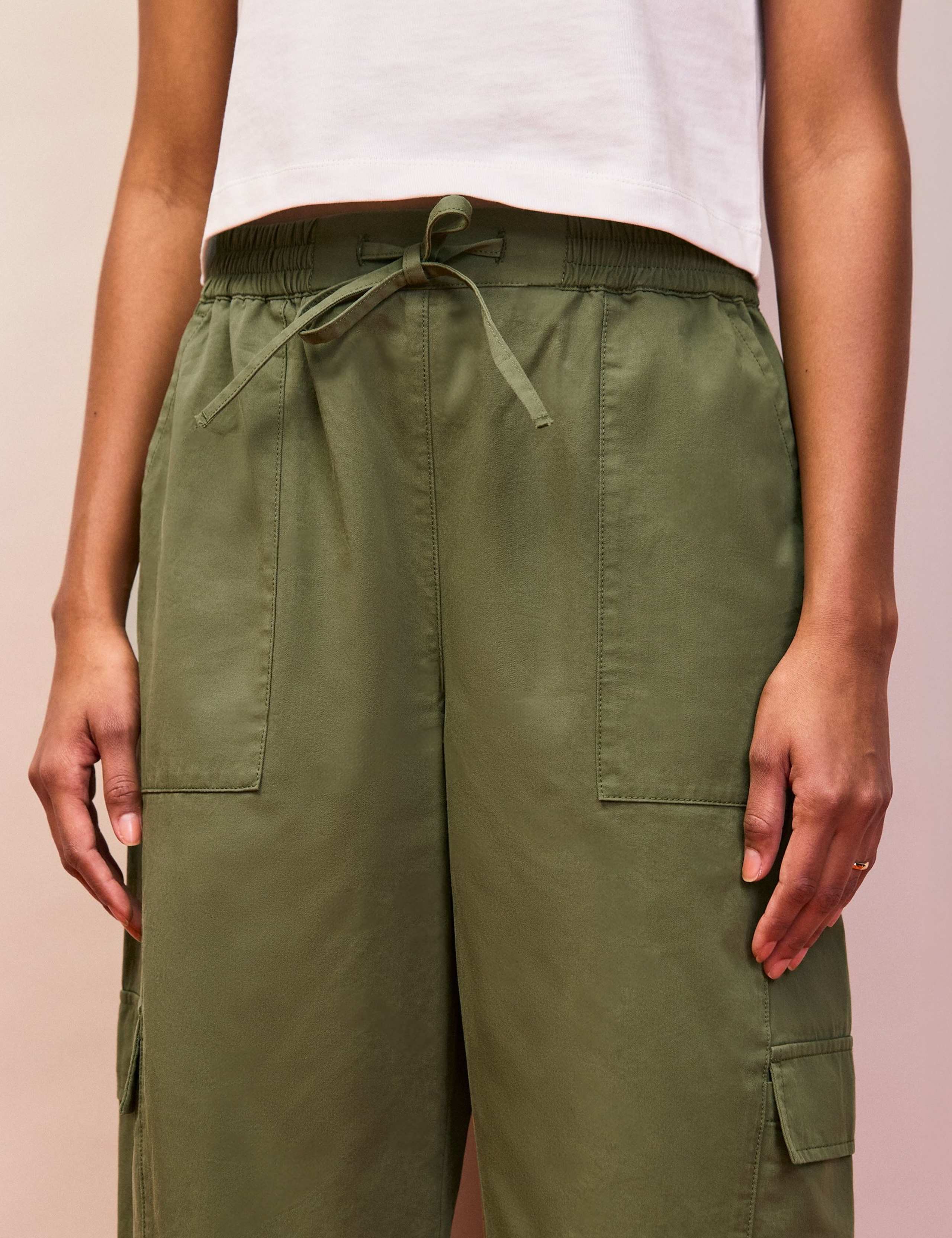 Pure Cotton Cargo Straight Leg Trousers 3 of 6