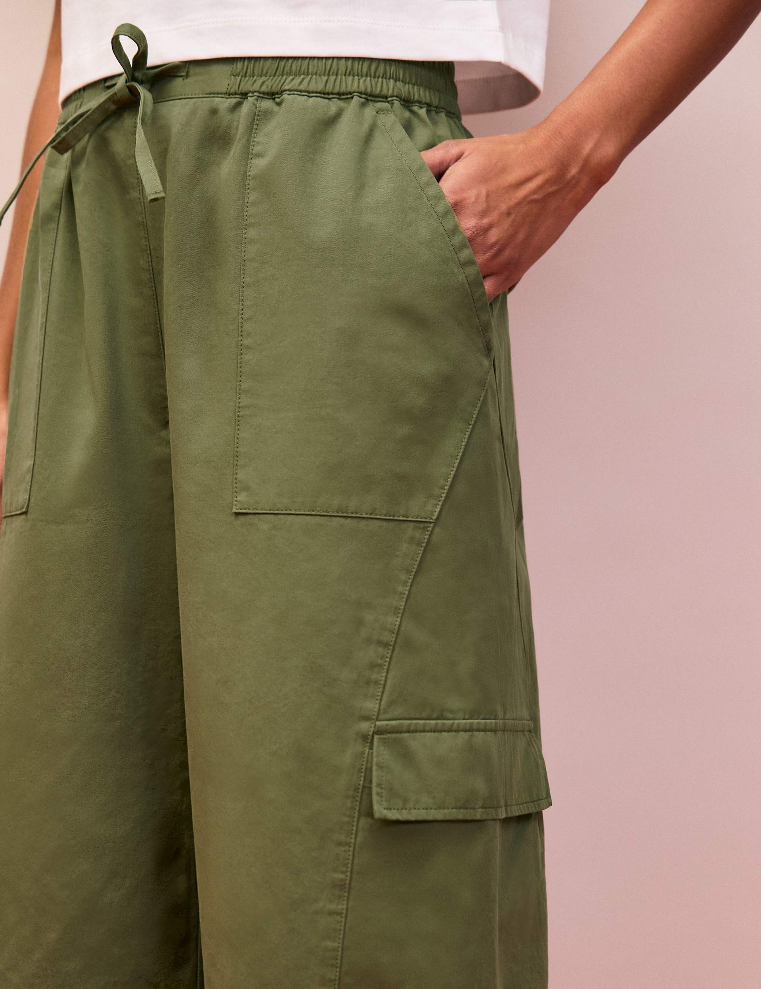 Pure Cotton Cargo Straight Leg Trousers 4 of 6