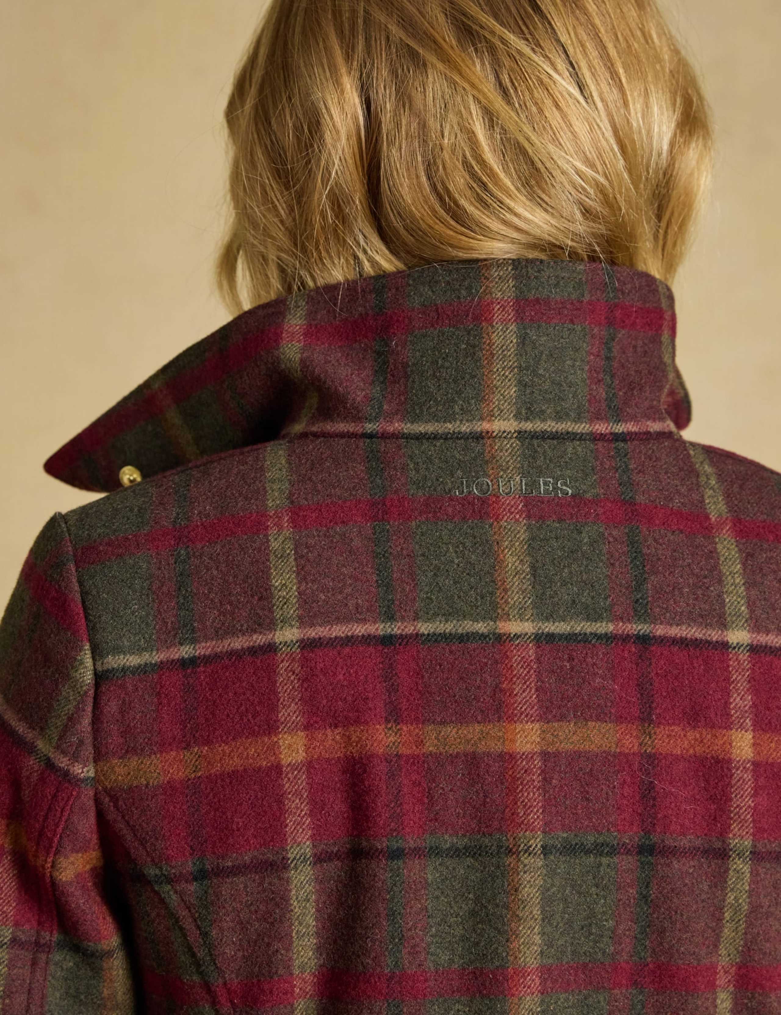 Wool Blend Tweed Checked Field Coat 5 of 10
