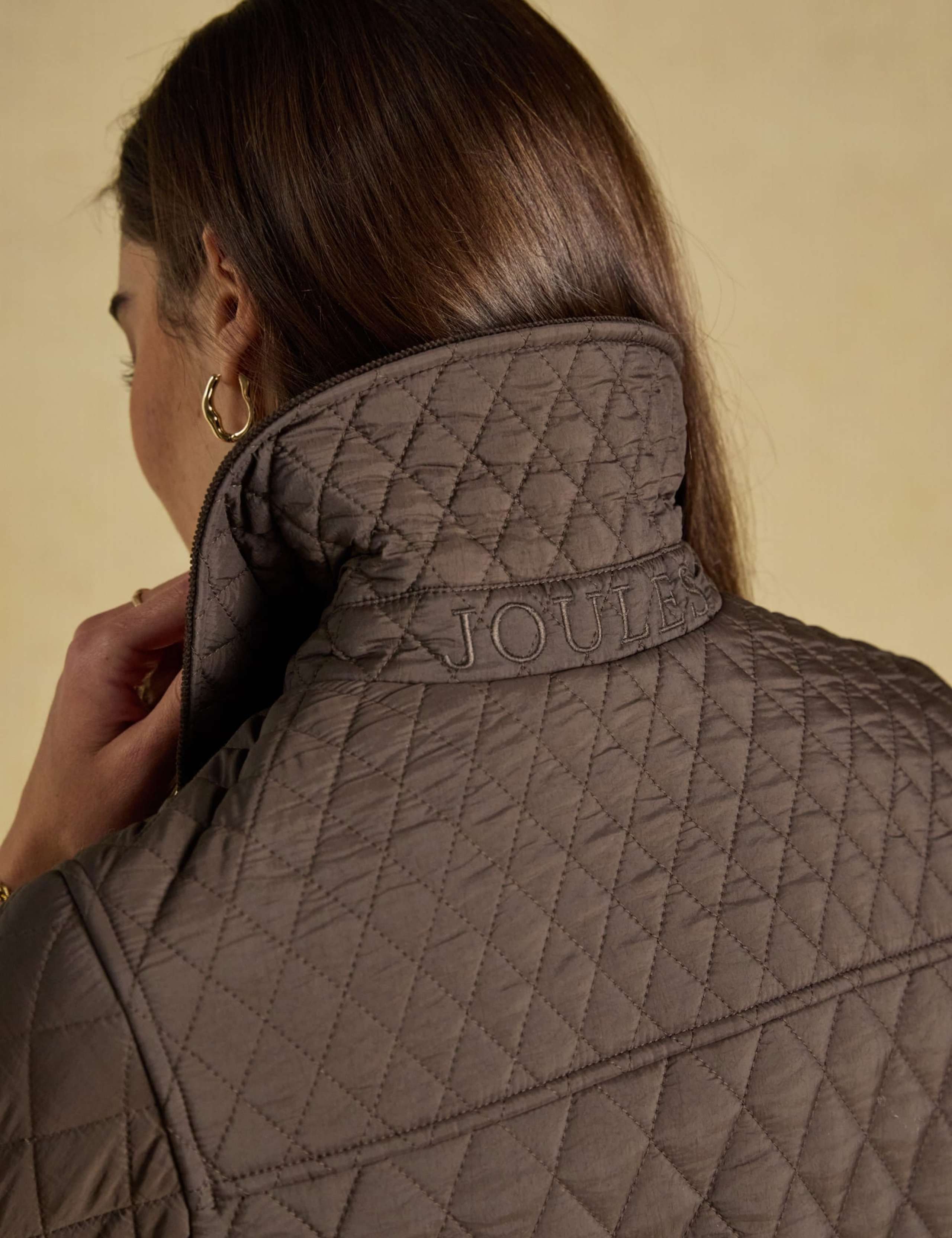 Showerproof Diamond Quilted Cord Collar Jacket 2 of 11