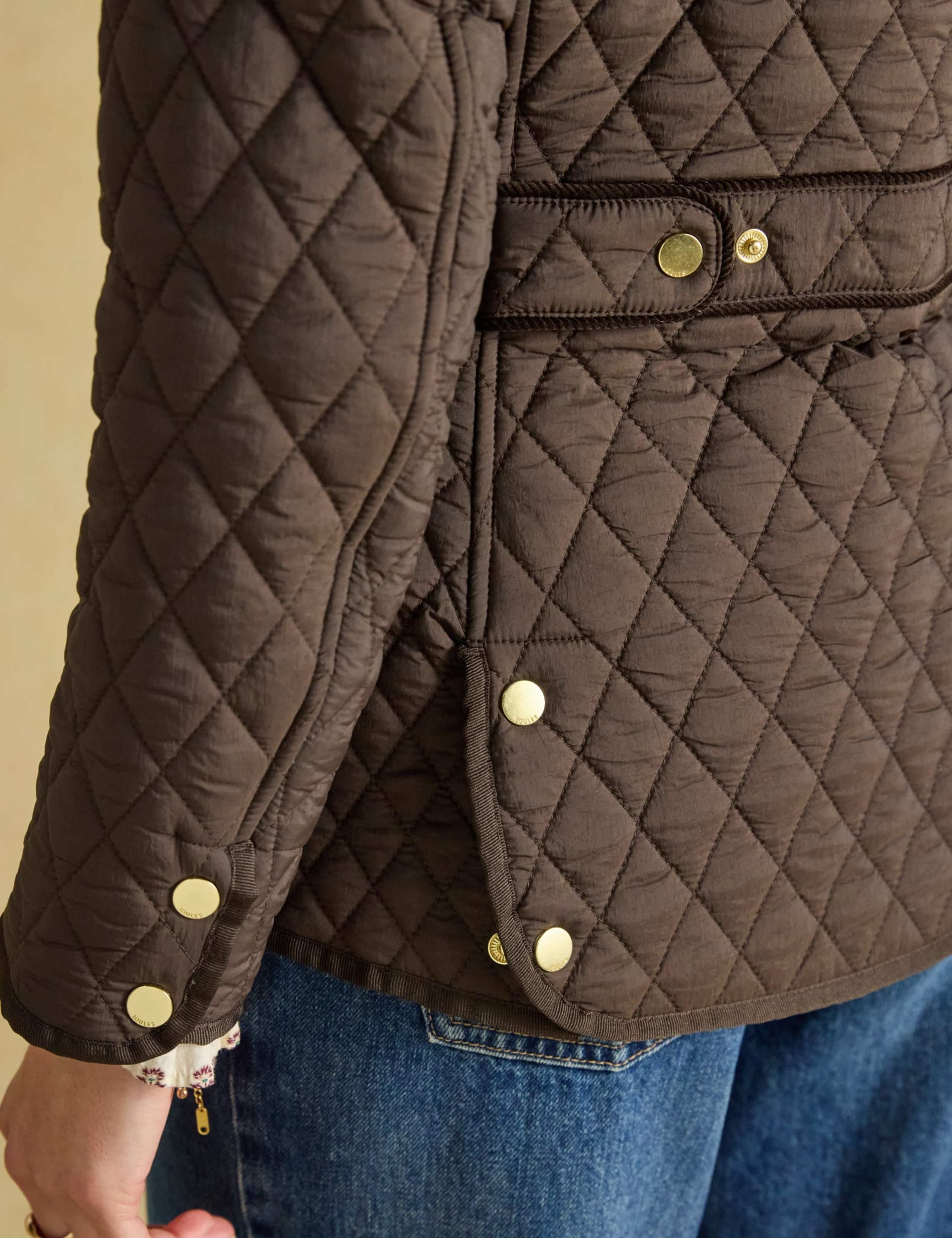Showerproof Diamond Quilted Cord Collar Jacket 3 of 11