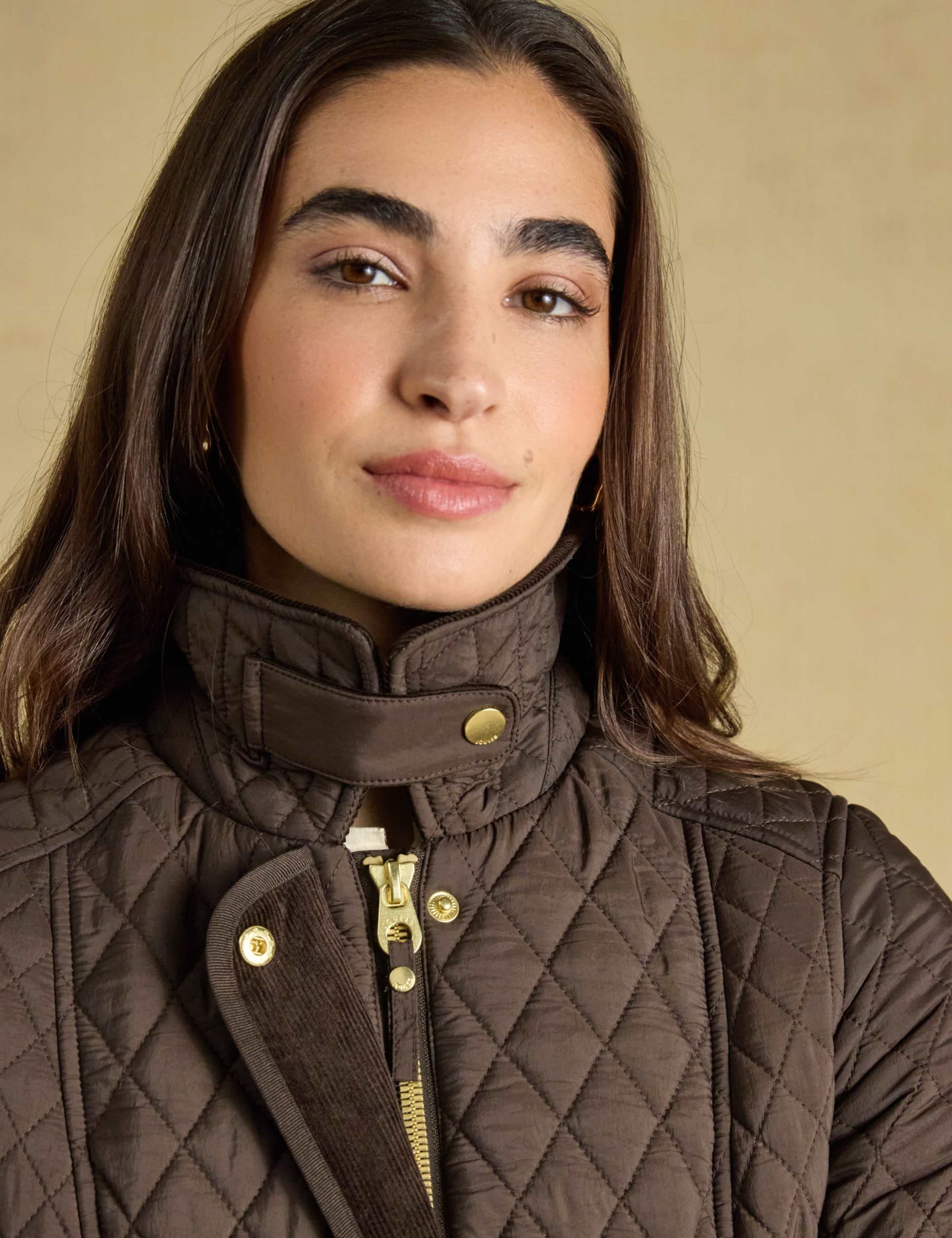 Showerproof Diamond Quilted Cord Collar Jacket 4 of 11