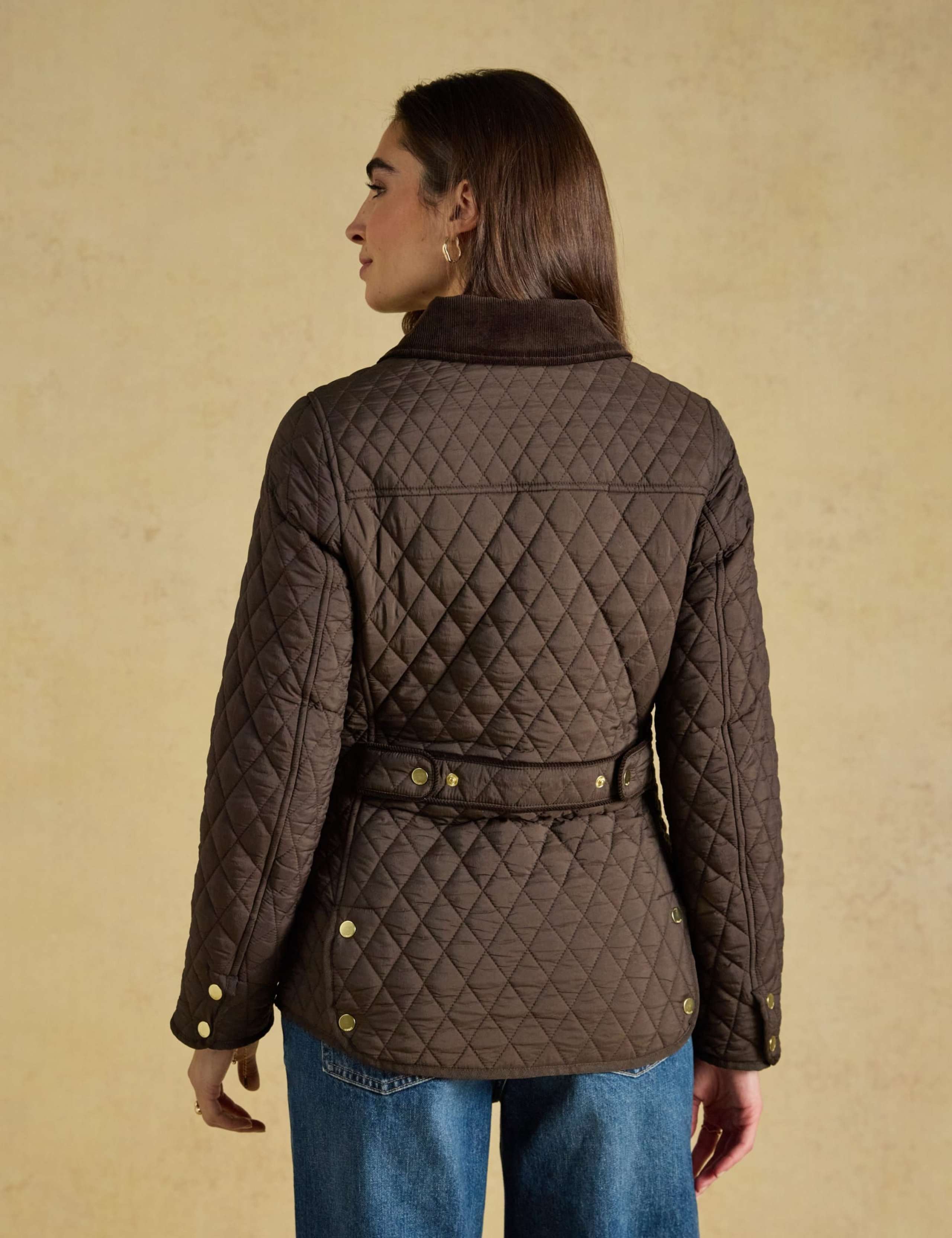 Showerproof Diamond Quilted Cord Collar Jacket 5 of 11
