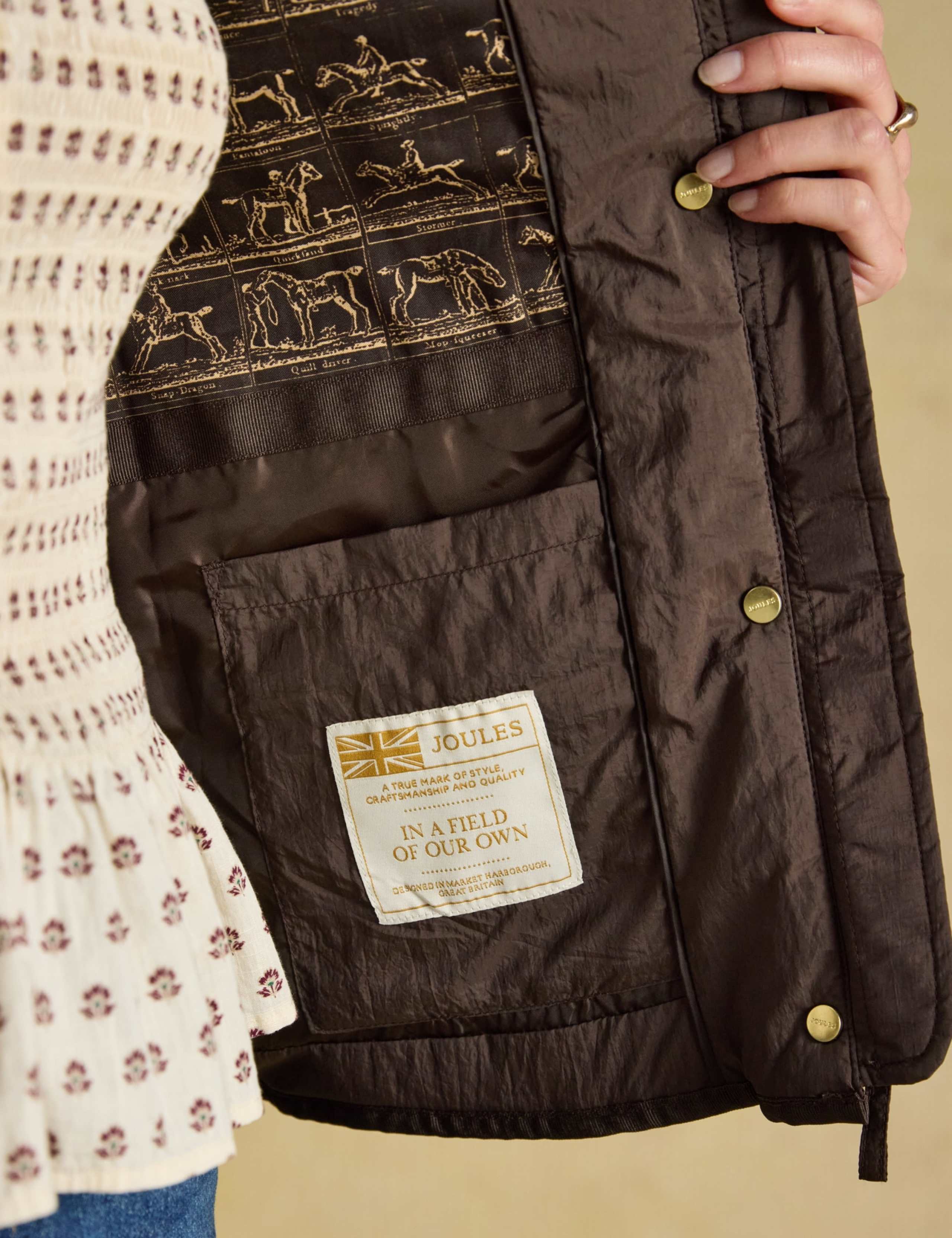 Showerproof Diamond Quilted Cord Collar Jacket 6 of 11