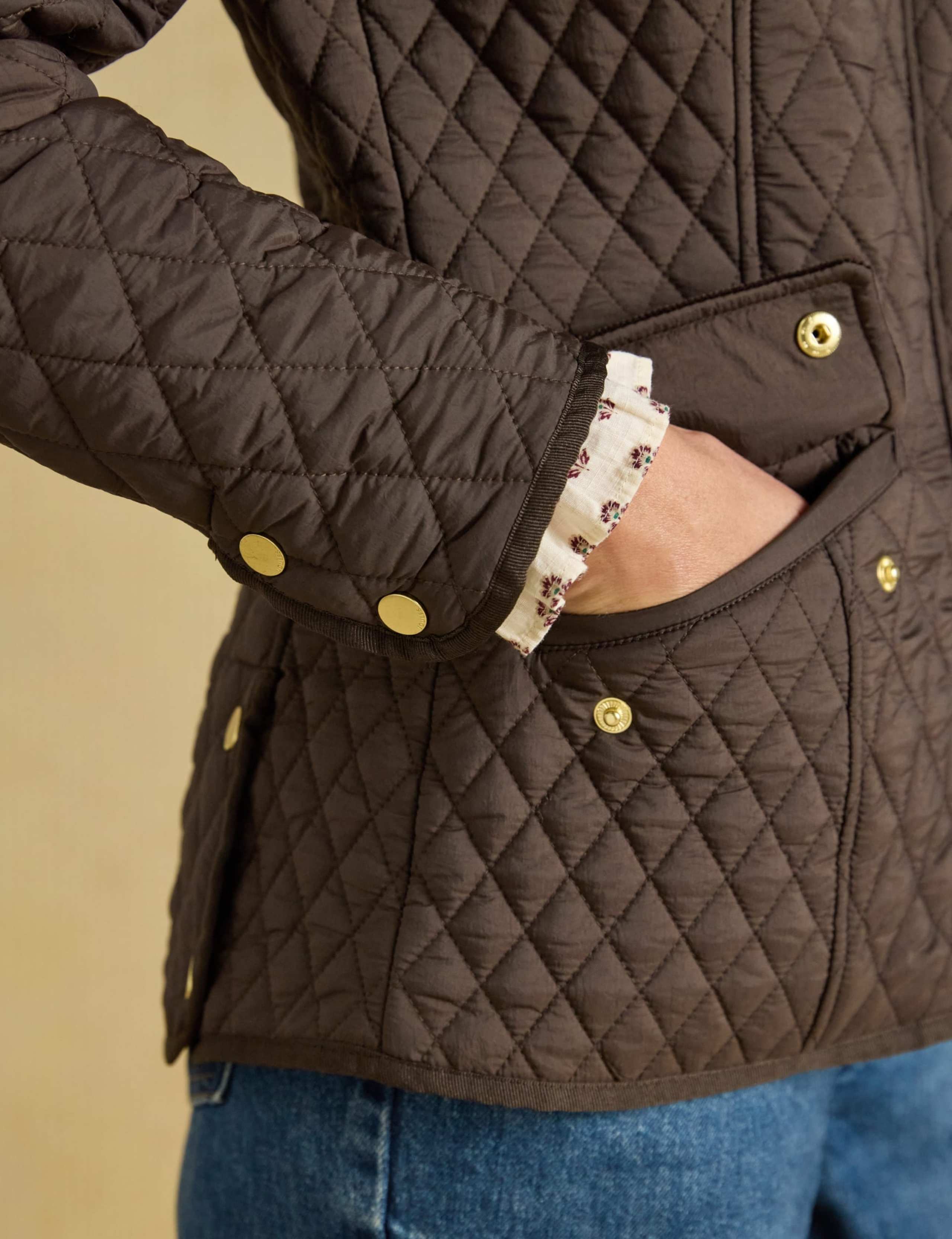 Showerproof Diamond Quilted Cord Collar Jacket 7 of 11