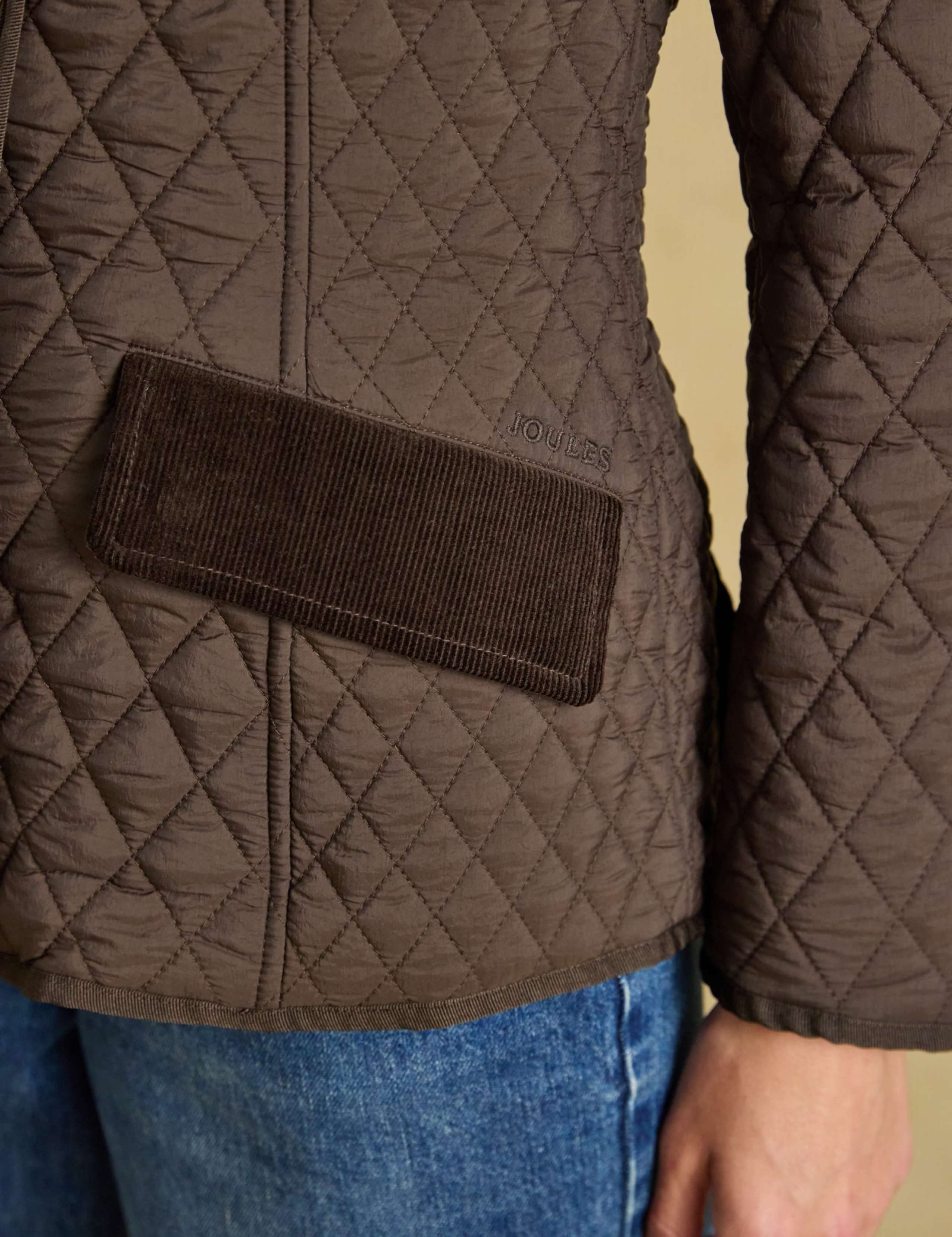 Showerproof Diamond Quilted Cord Collar Jacket 9 of 11