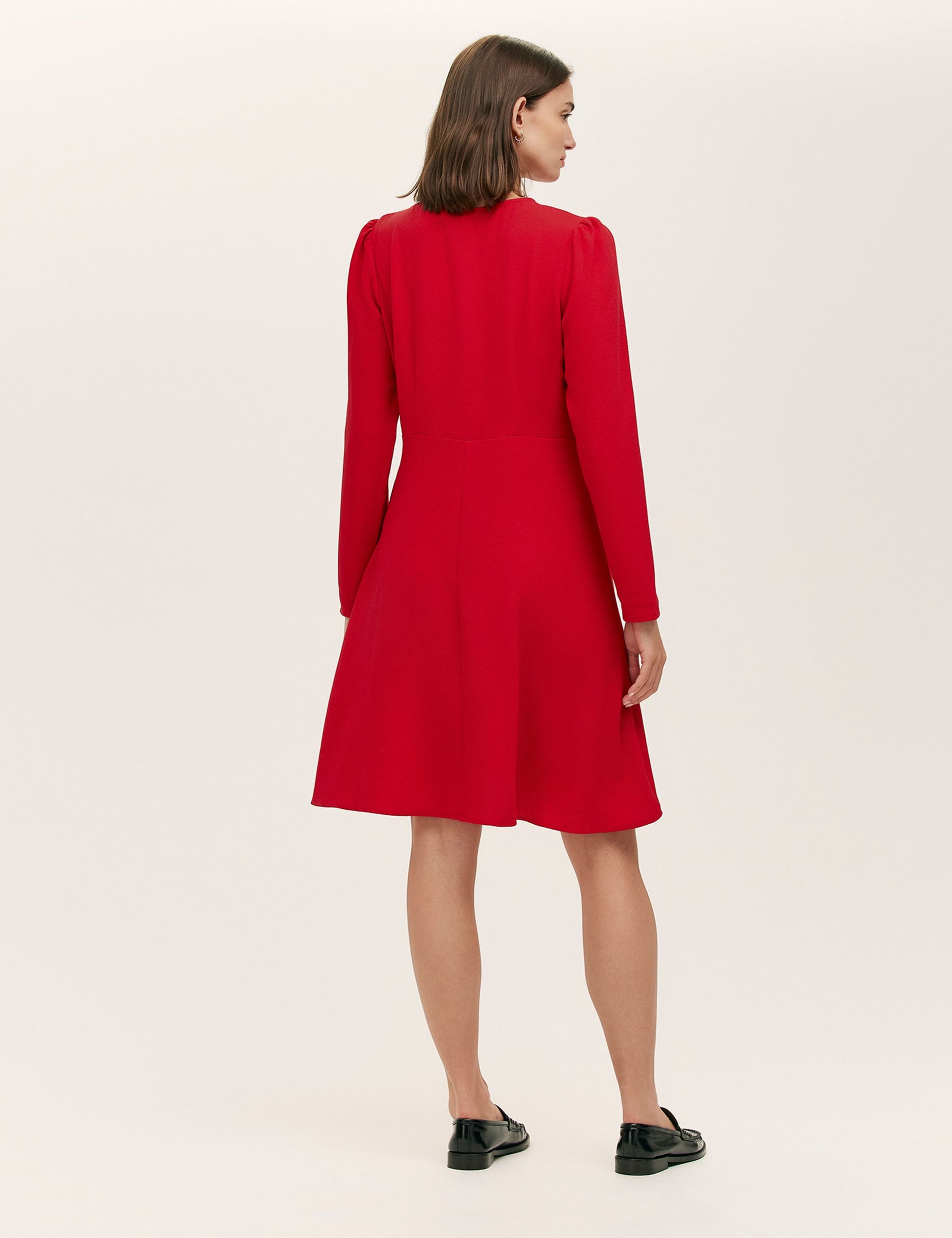 Button Detail Skater Dress 3 of 4