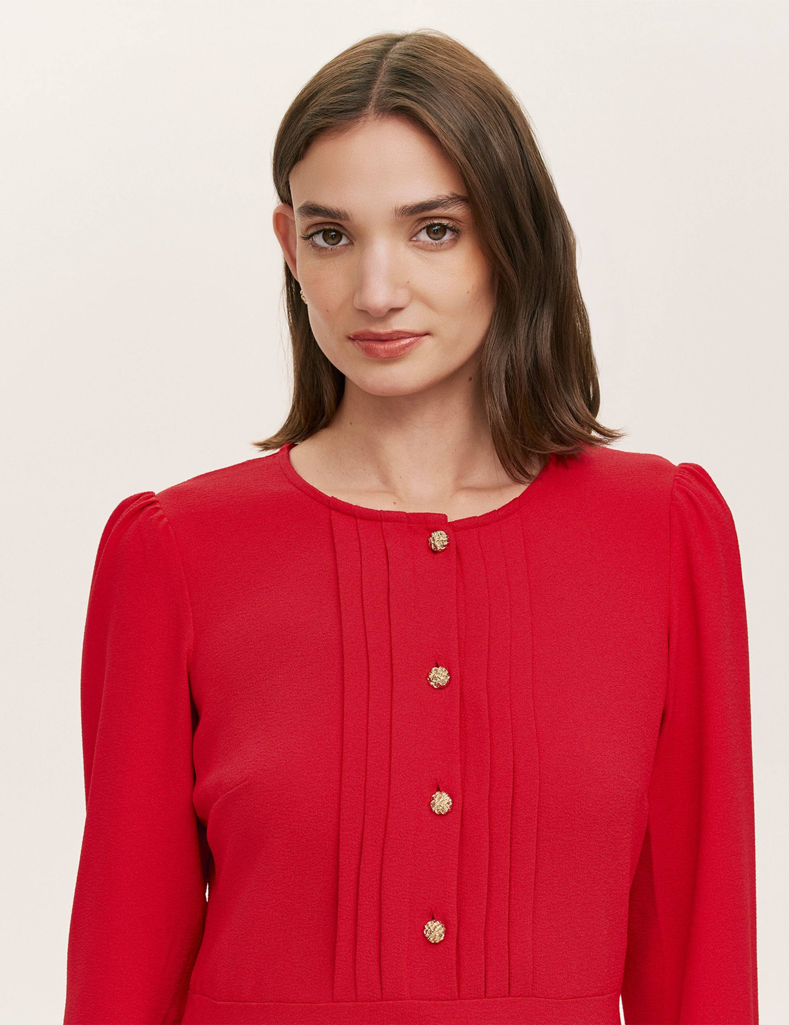 Button Detail Skater Dress 4 of 4