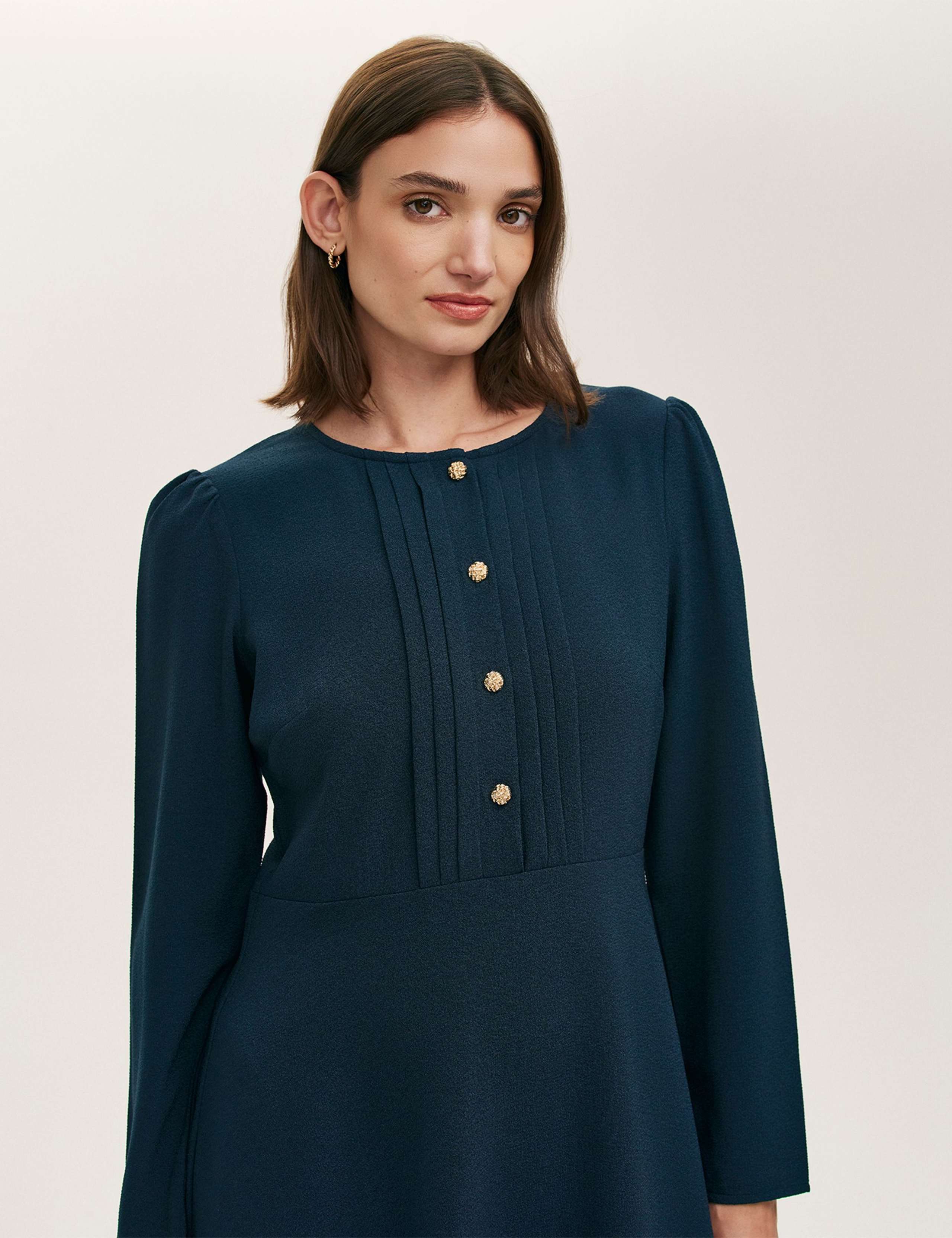 Button Detail Skater Dress 5 of 5