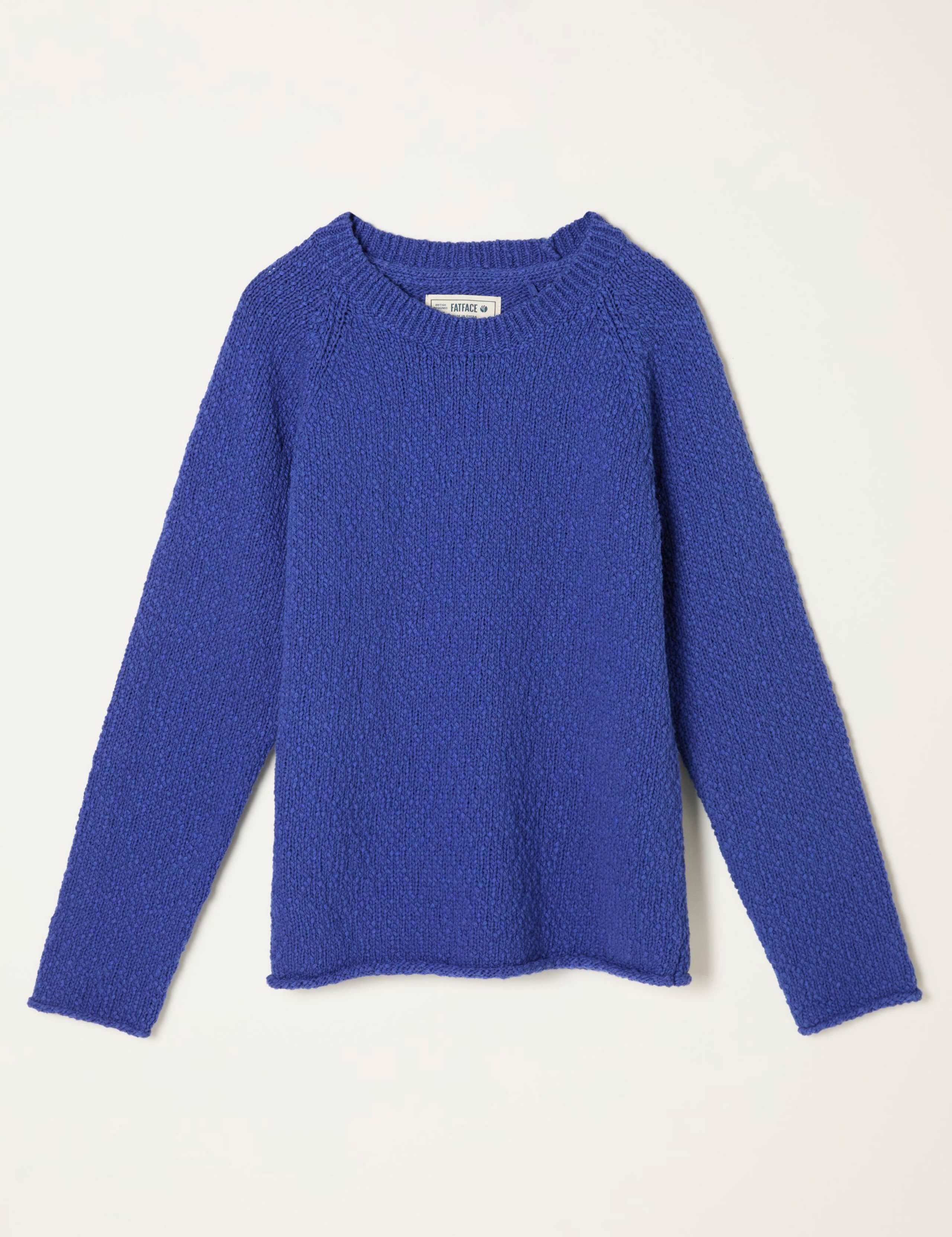 Pure Cotton Crew Neck Slub Jumper 2 of 6