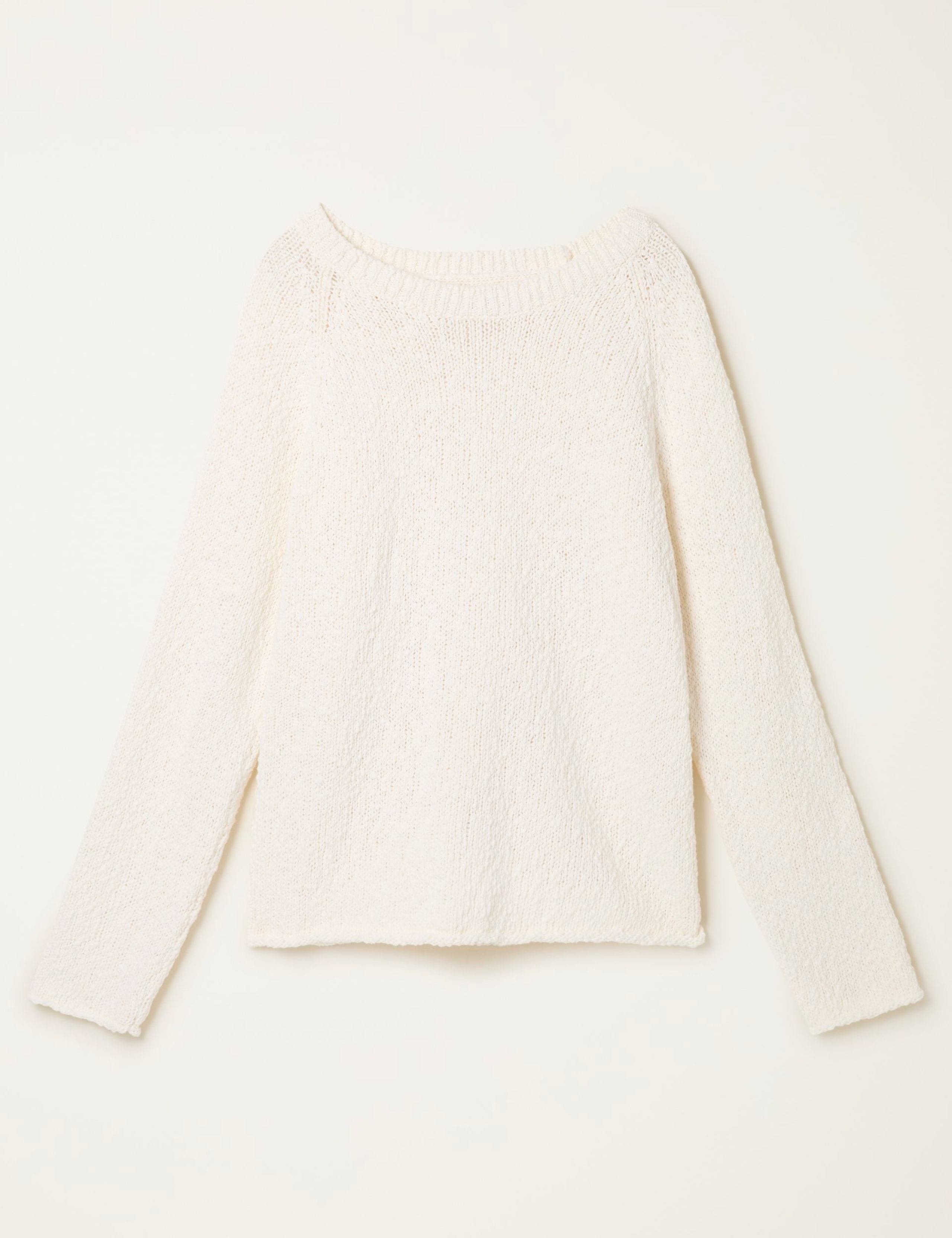 Pure Cotton Crew Neck Slub Jumper 2 of 6