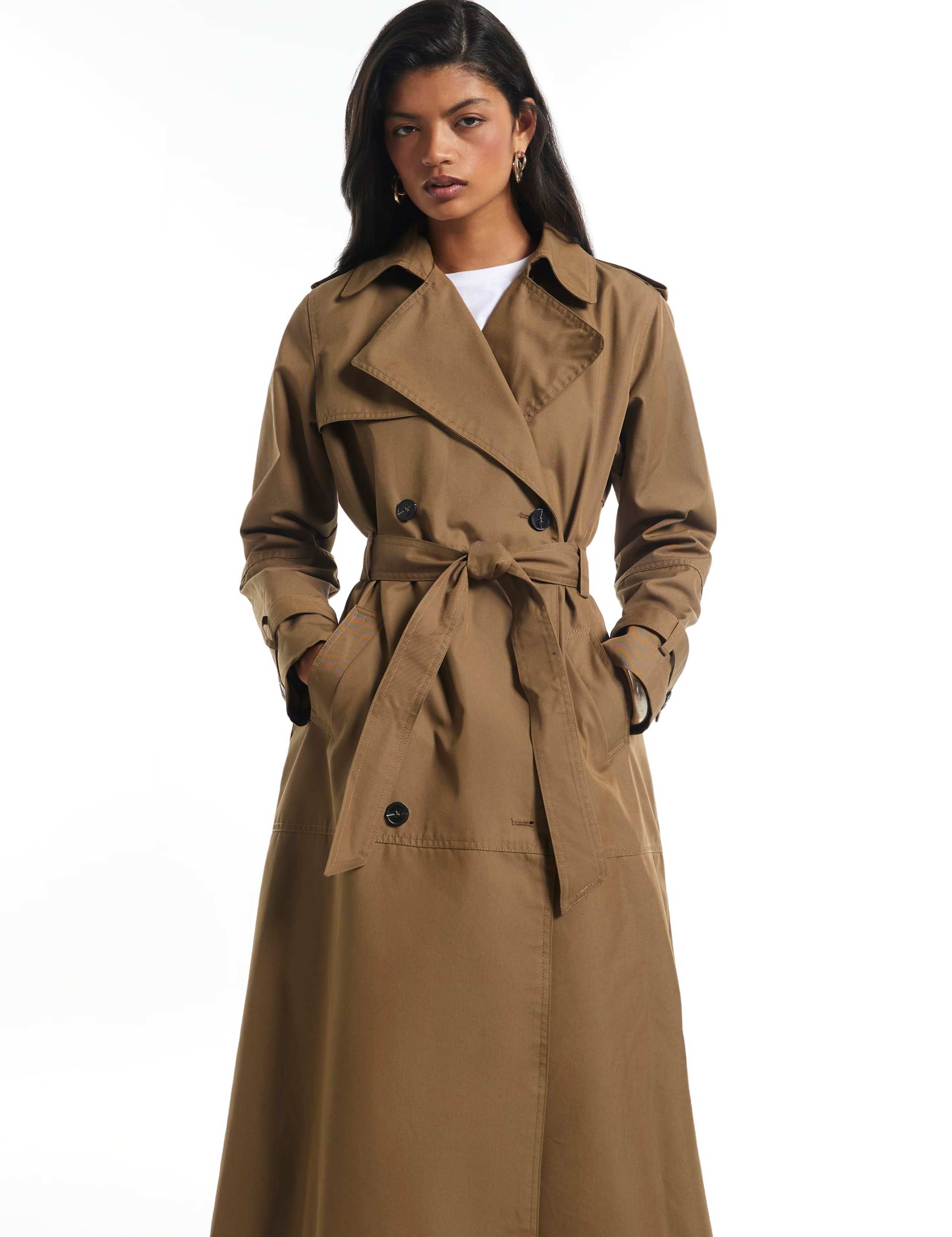 Cotton Rich High Neck Trench Coat 1 of 3