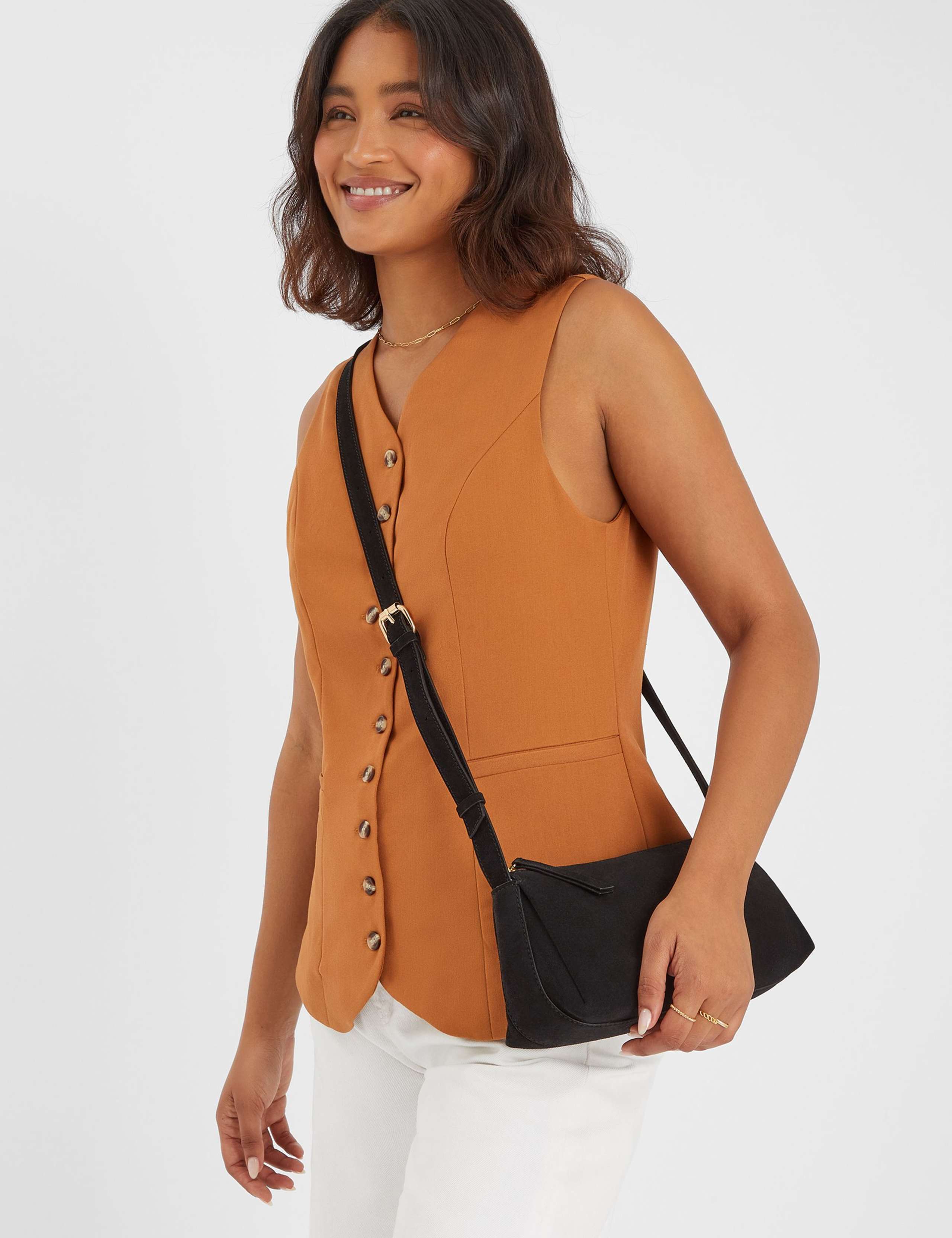 Suede Cross Body Bag 3 of 5
