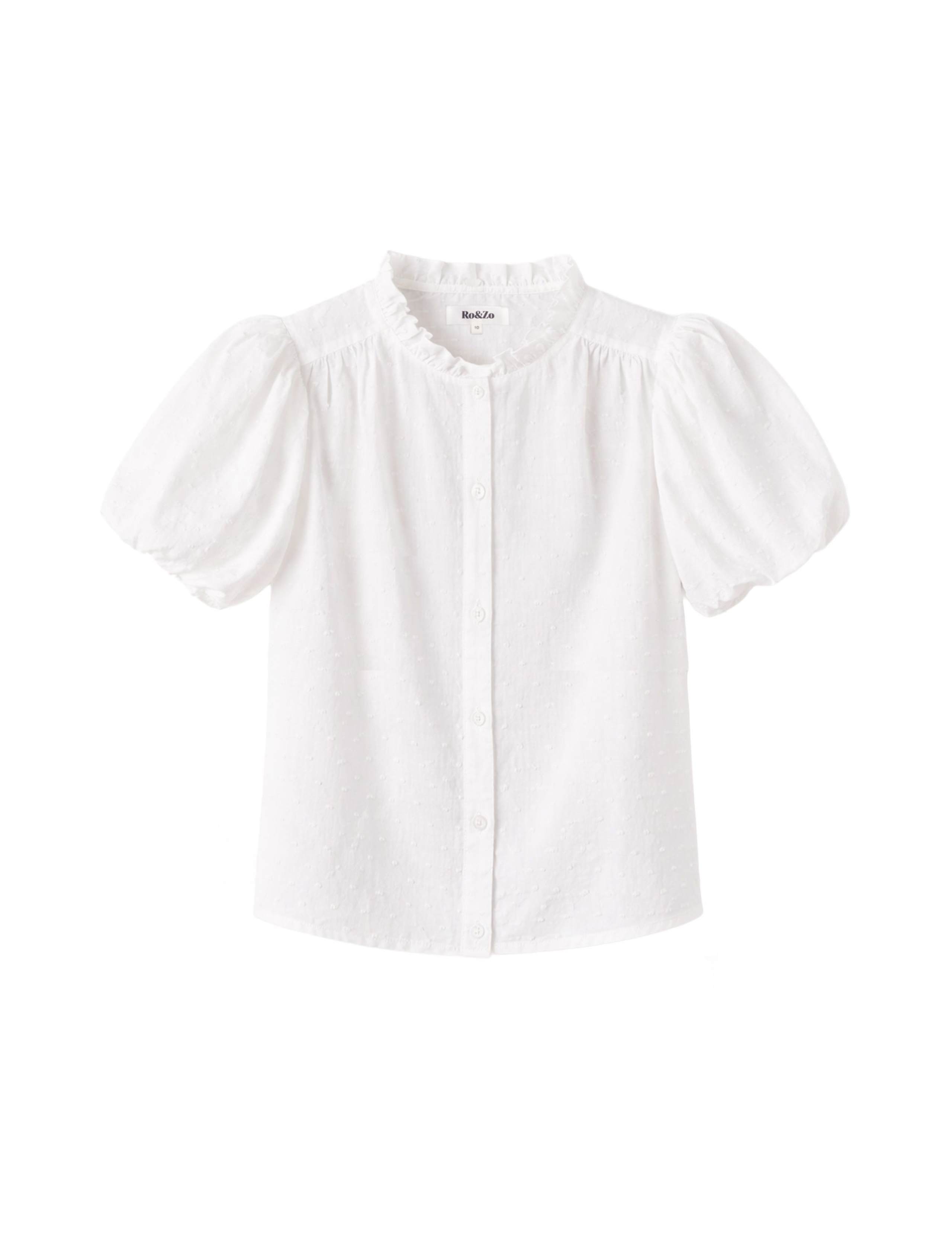 Pure Cotton Textured Puff Sleeve Shirt 2 of 4
