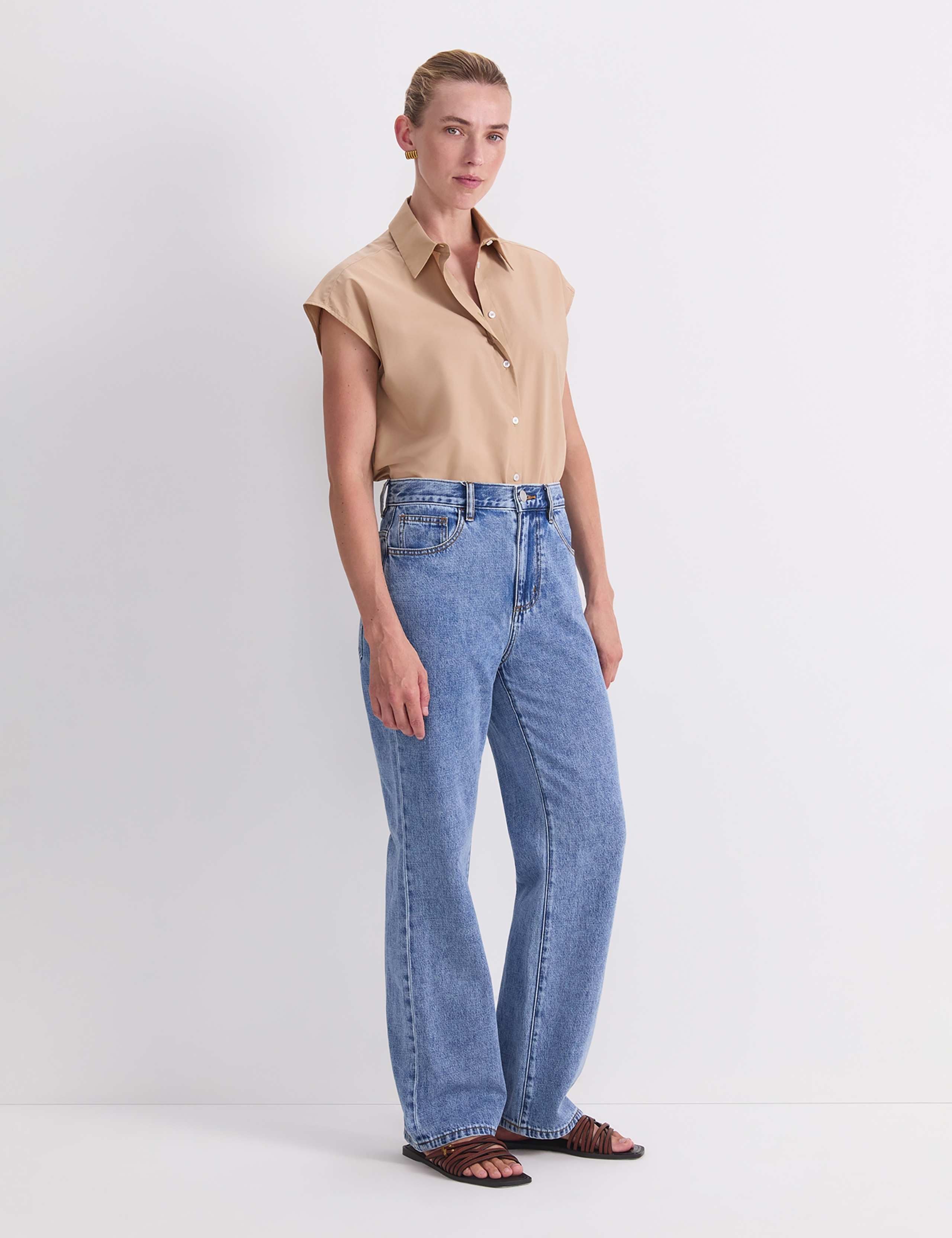 High Waisted Straight Leg Jeans 3 of 6