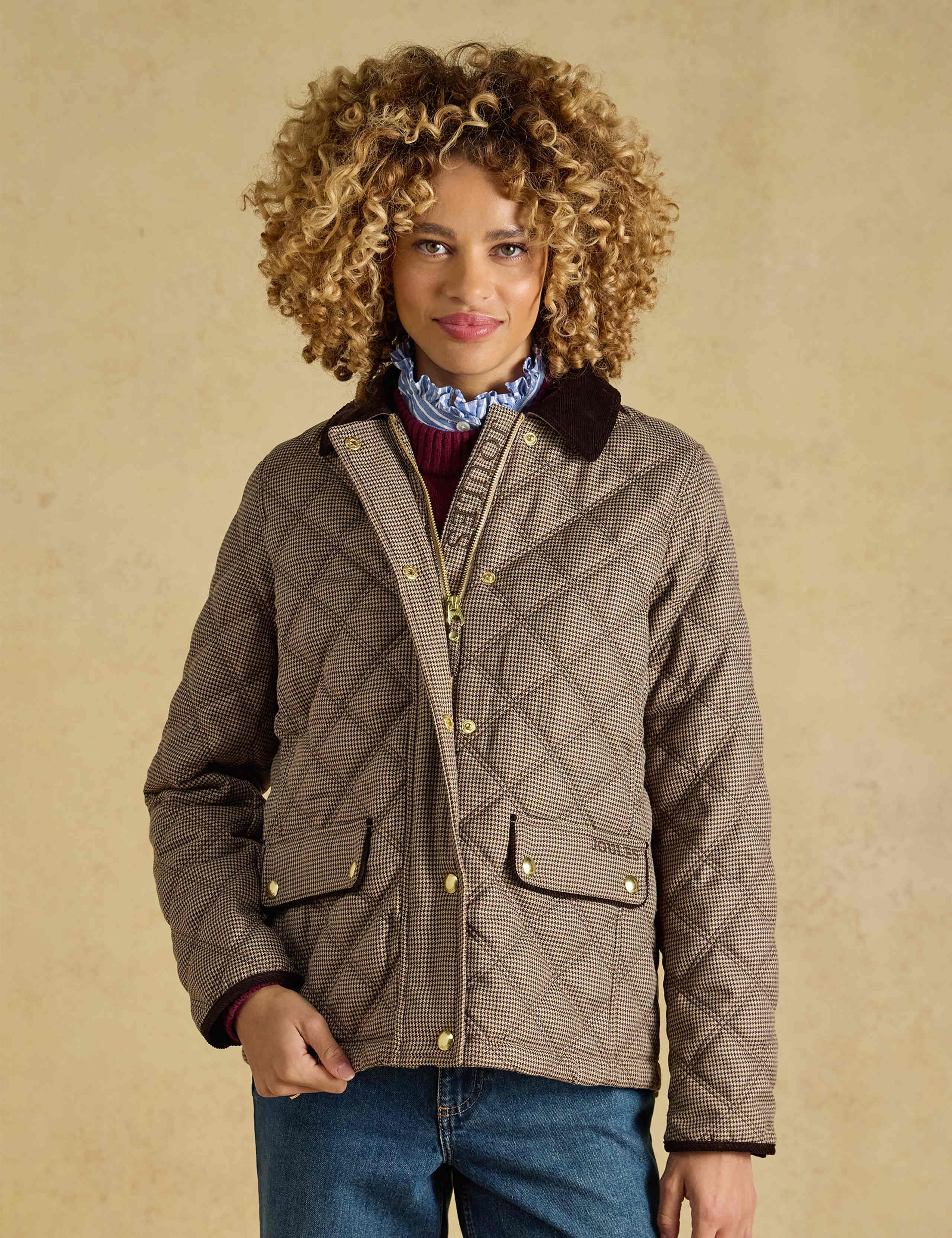 Checked Quilted Jacket 1 of 13