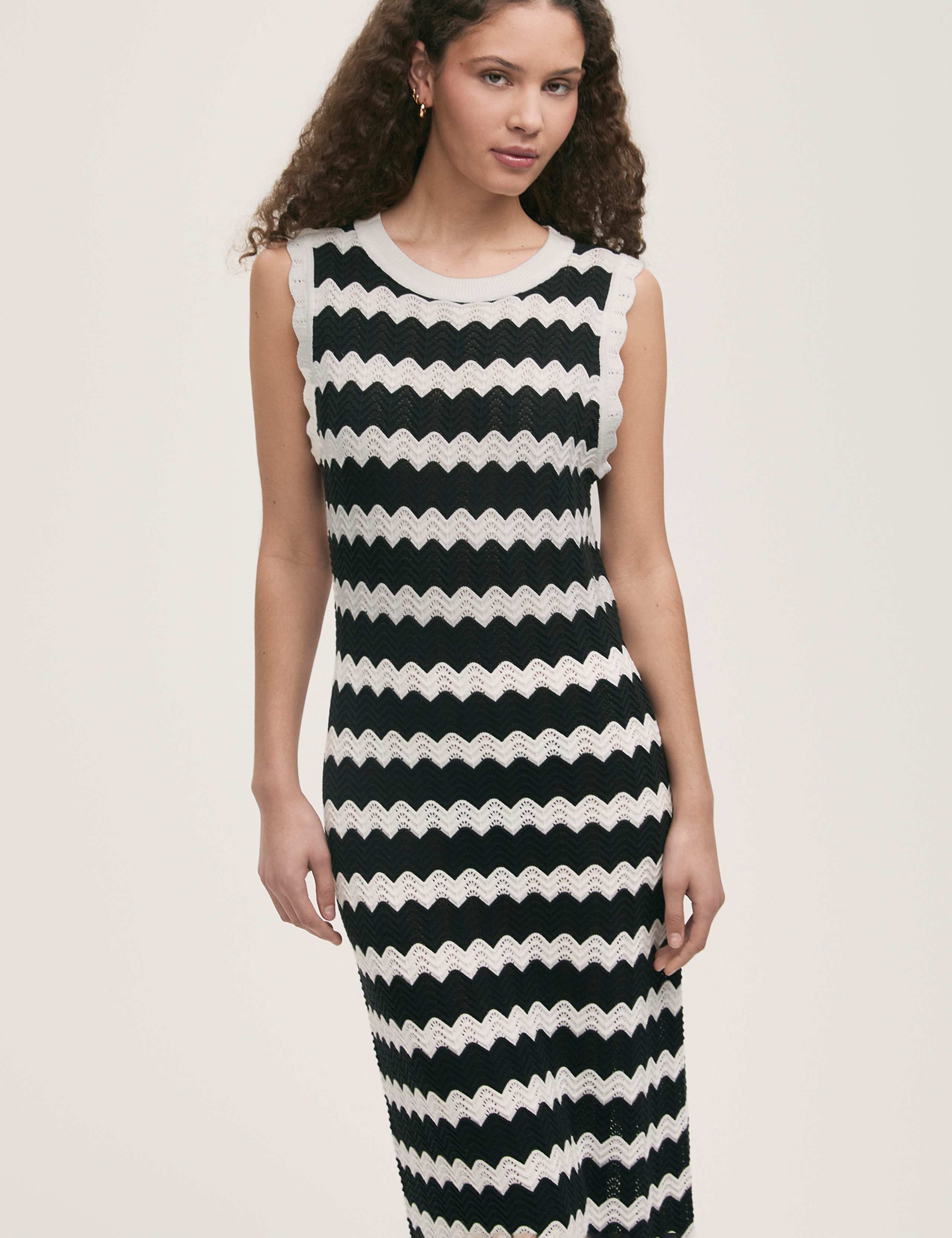 Pure Cotton Knitted Striped Beach Dress 3 of 4