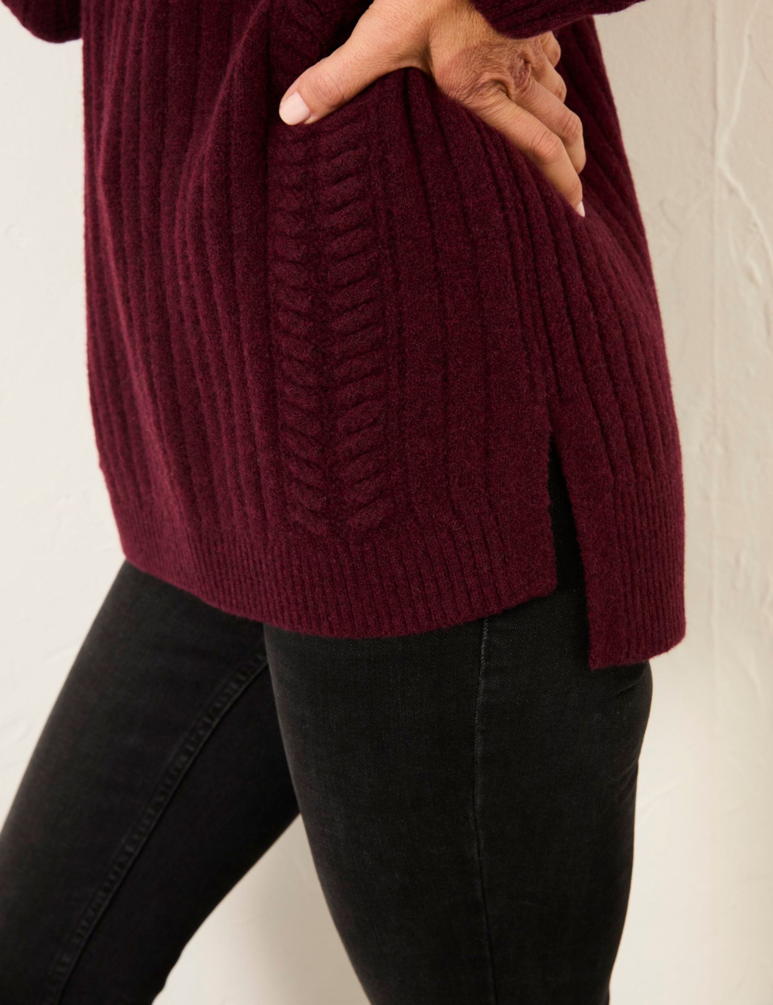 Wool Blend Ribbed Crew Neck Jumper 6 of 6