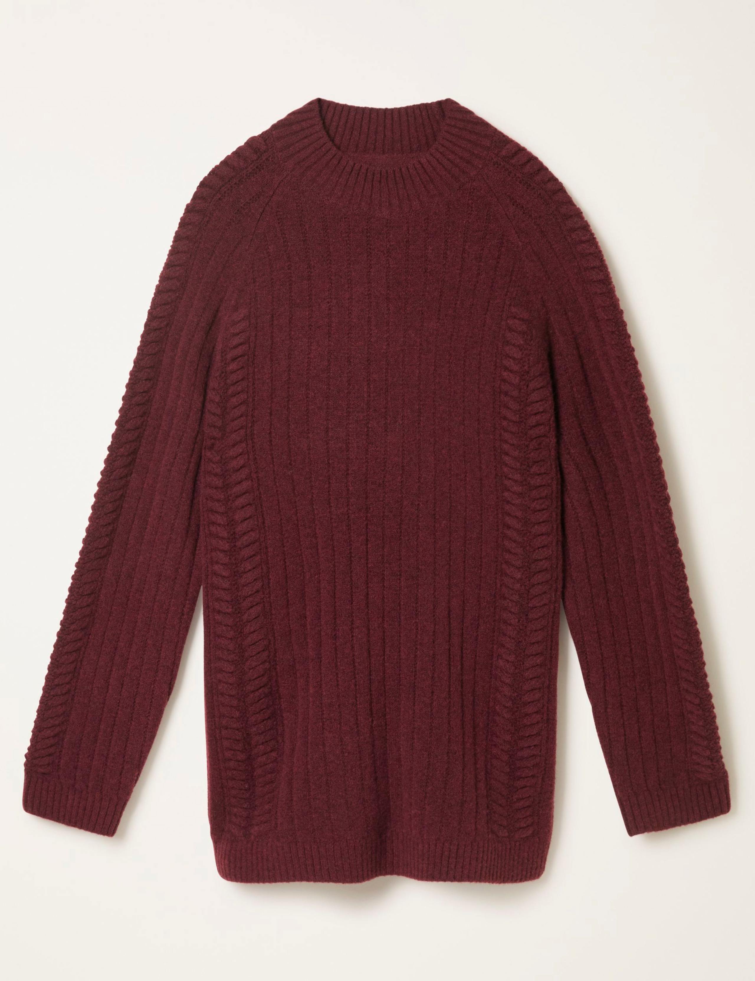 Wool Blend Ribbed Crew Neck Jumper 2 of 6