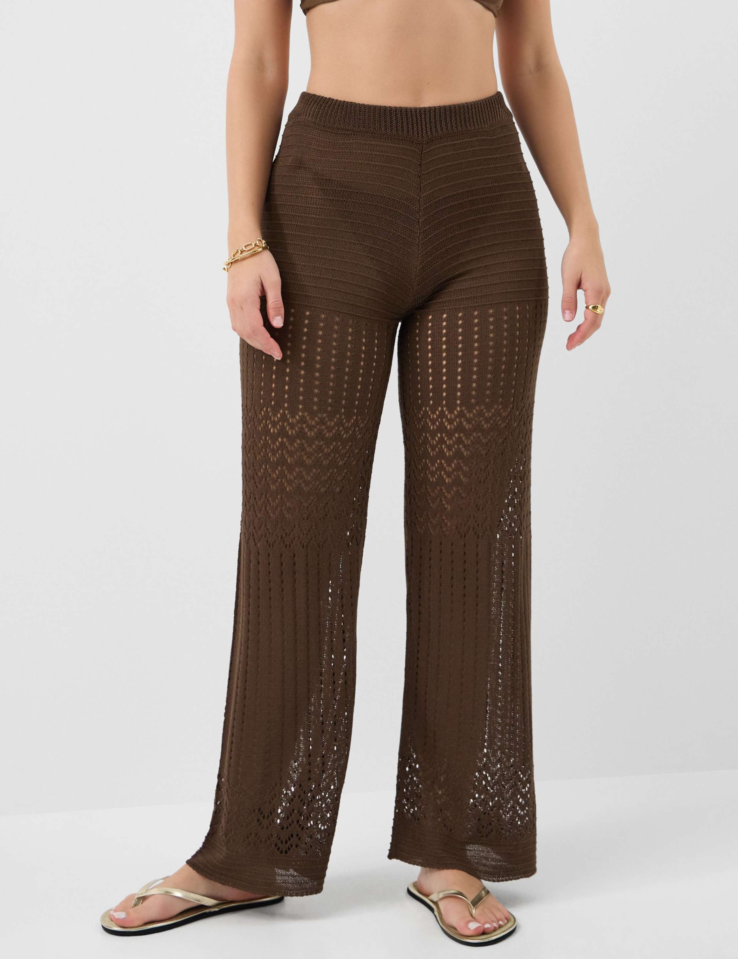 Wide Leg Knitted Trousers 3 of 5