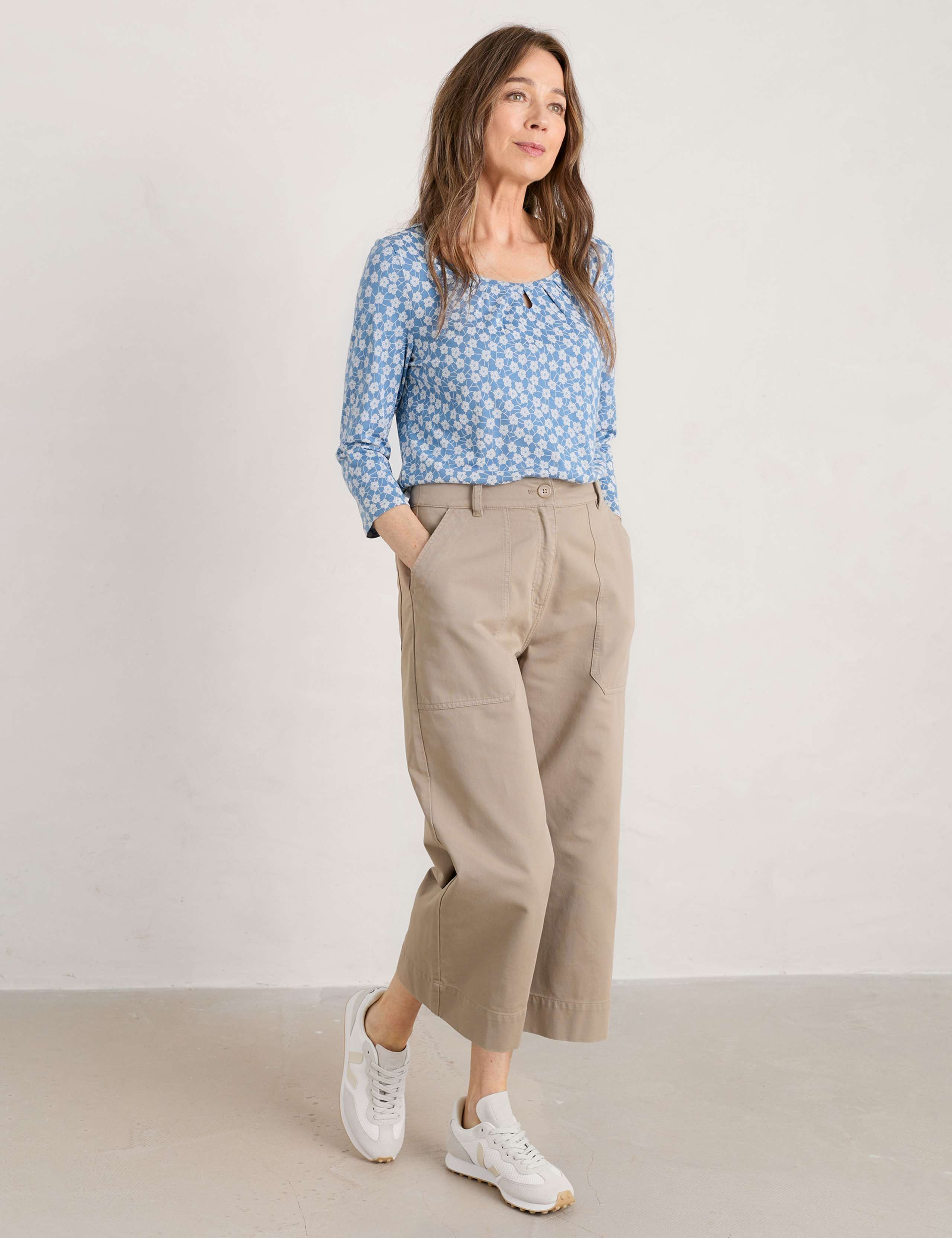 Cotton Blend Floral Top 1 of 4