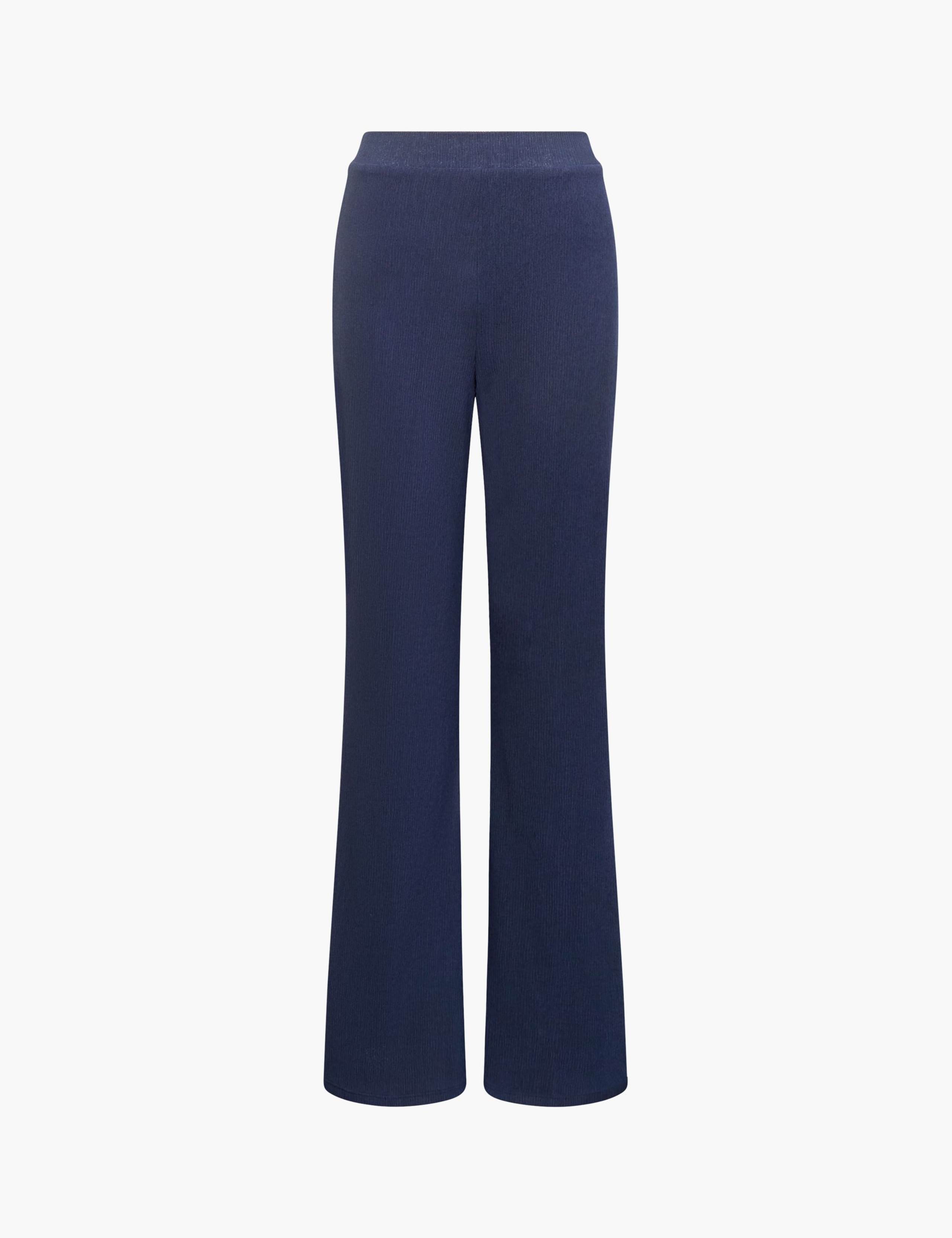 Jersey Textured Flared Trousers 2 of 3