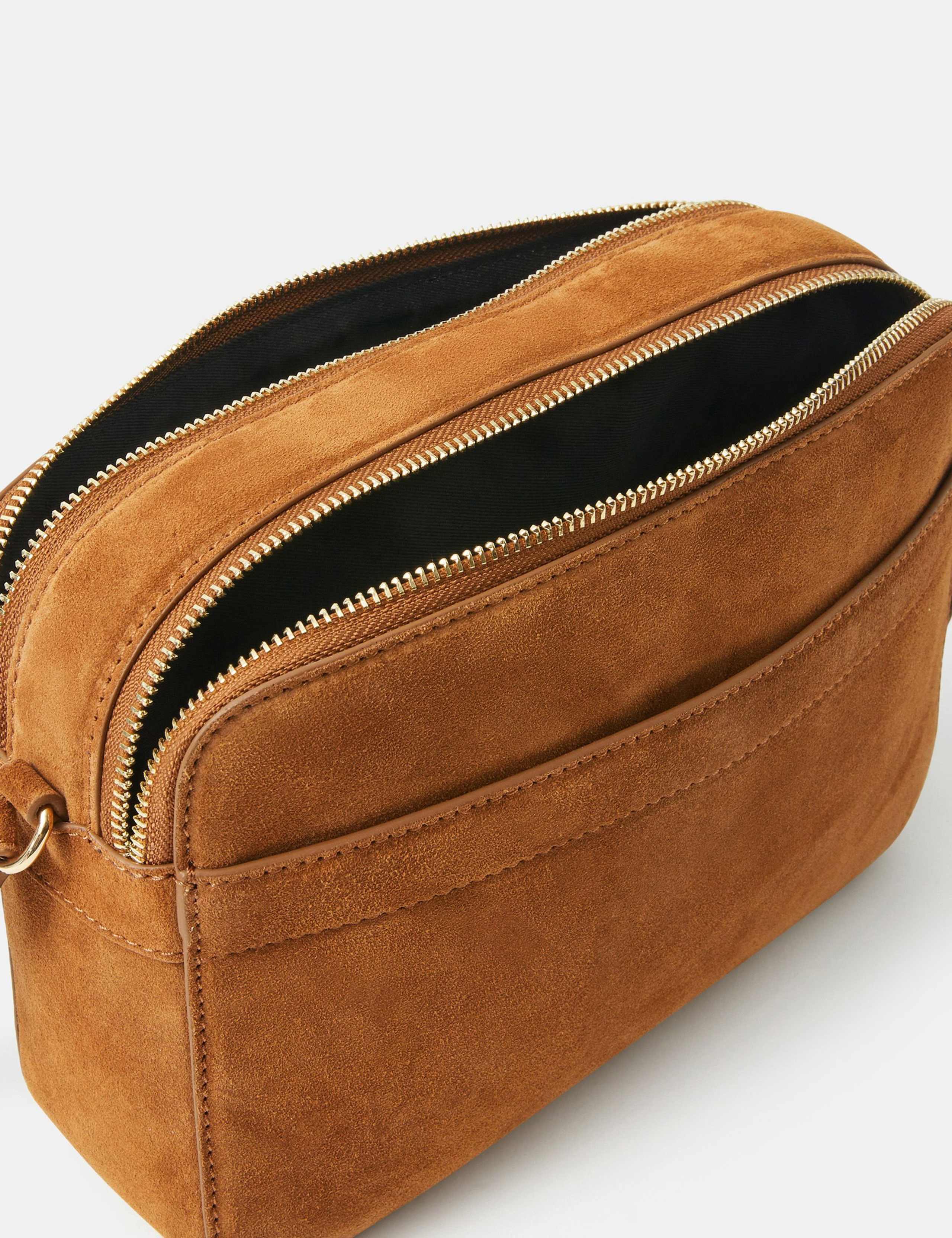 Suede Cross Body Camera Bag 5 of 5