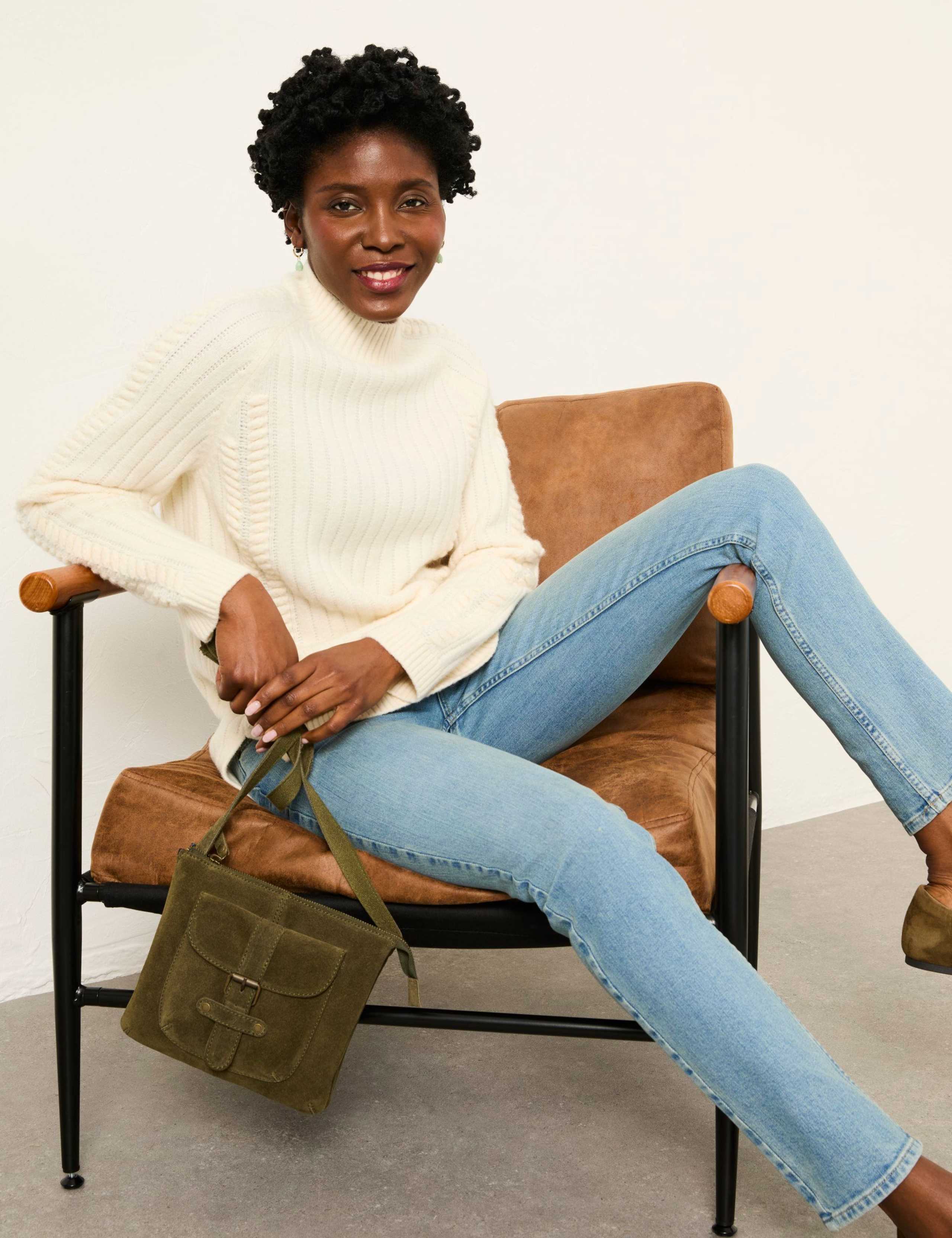 Wool Blend Ribbed Longline Jumper 3 of 5