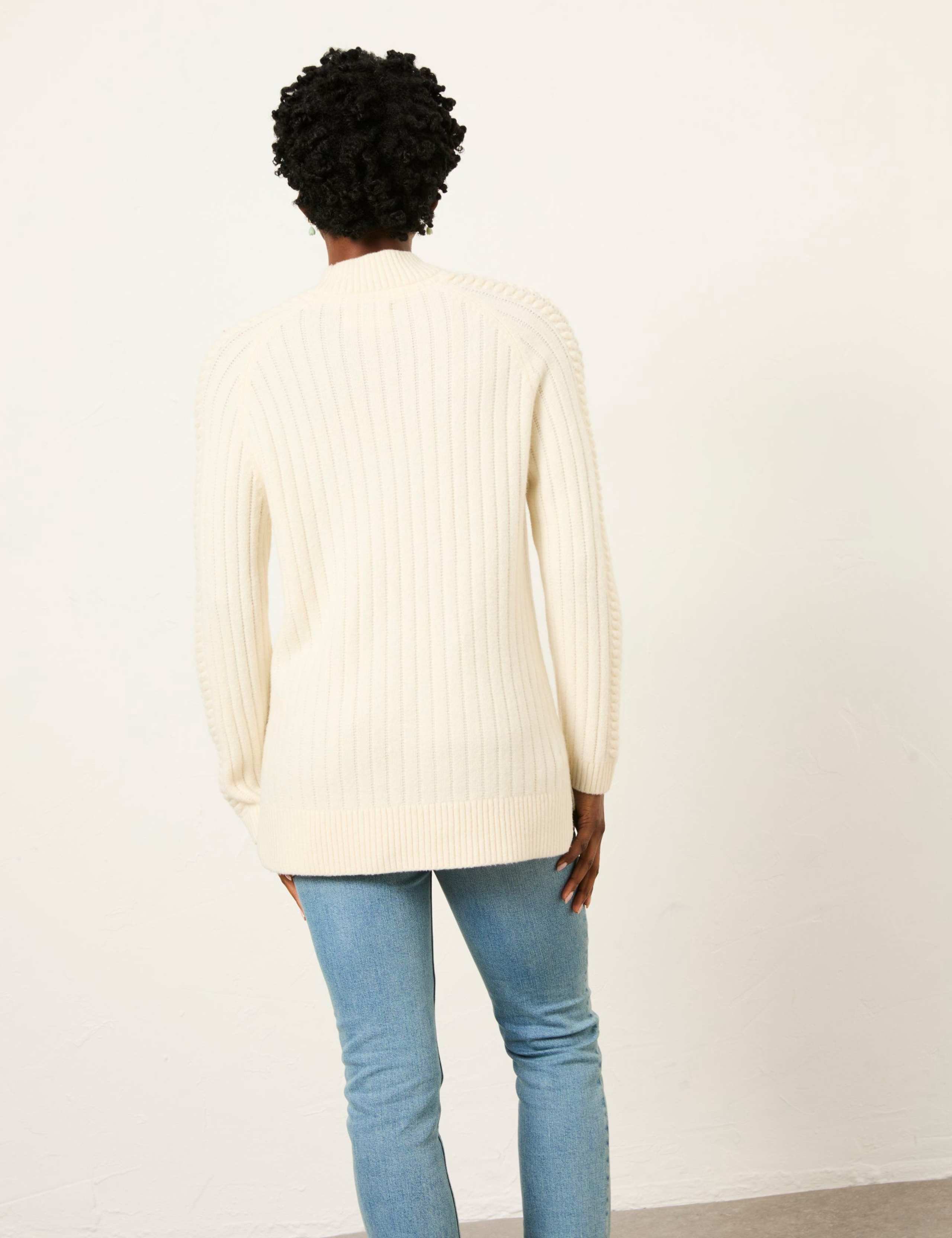 Wool Blend Ribbed Longline Jumper 5 of 5
