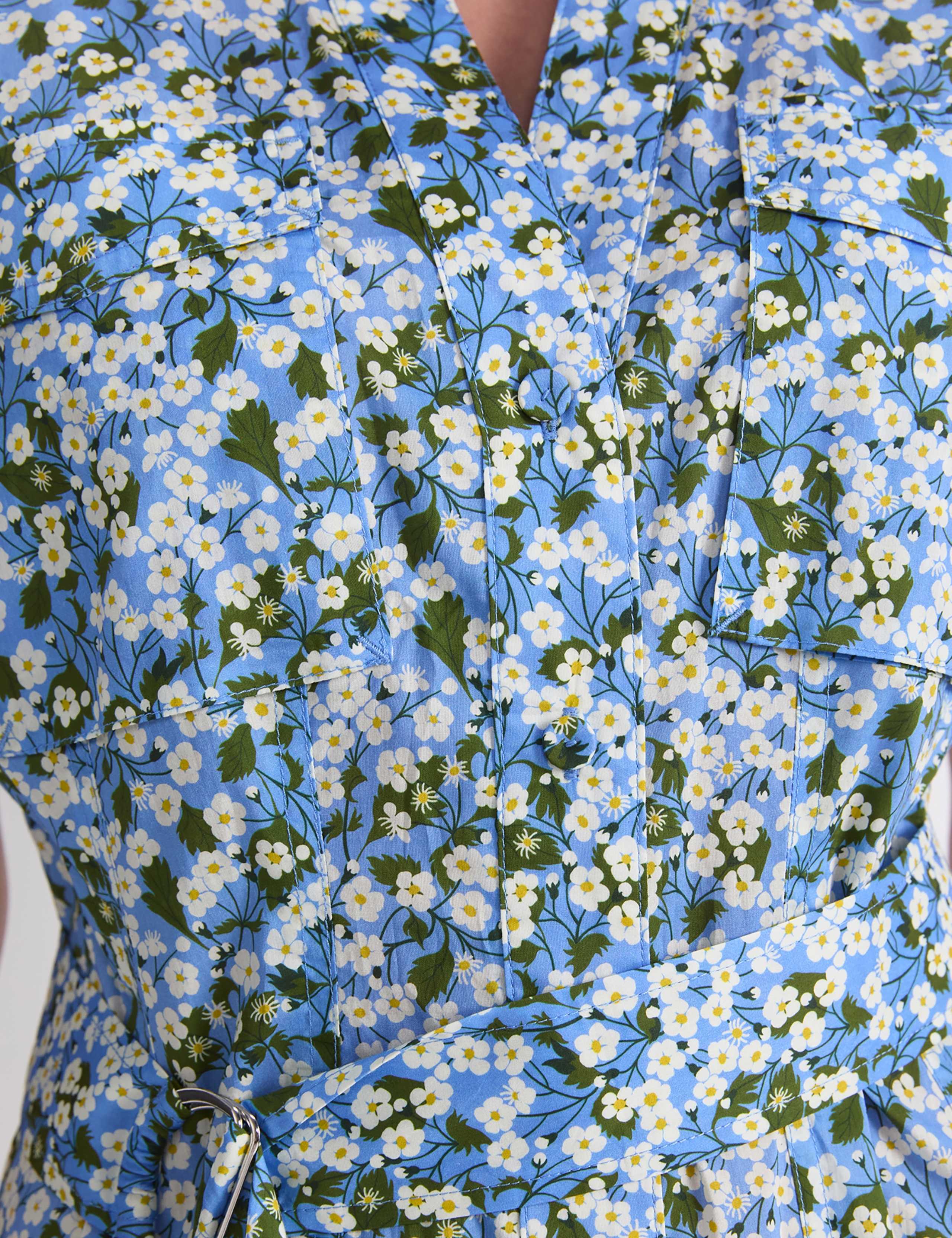 Pure Cotton Floral Midi Shirt Dress 8 of 8