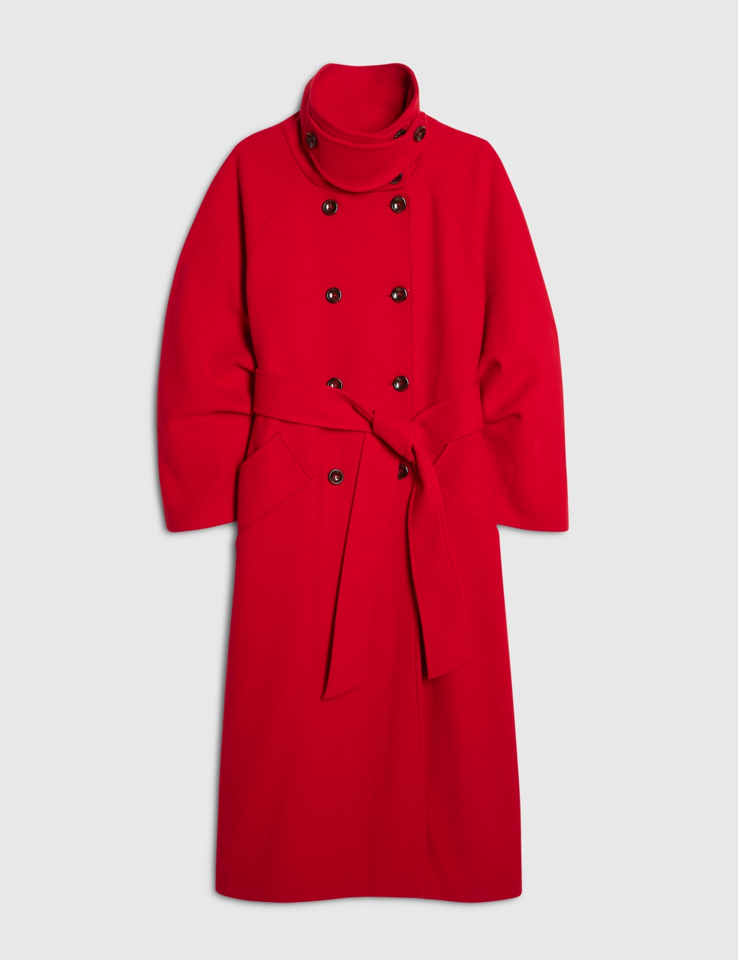 Funnel Neck Tailored Coat 2 of 6