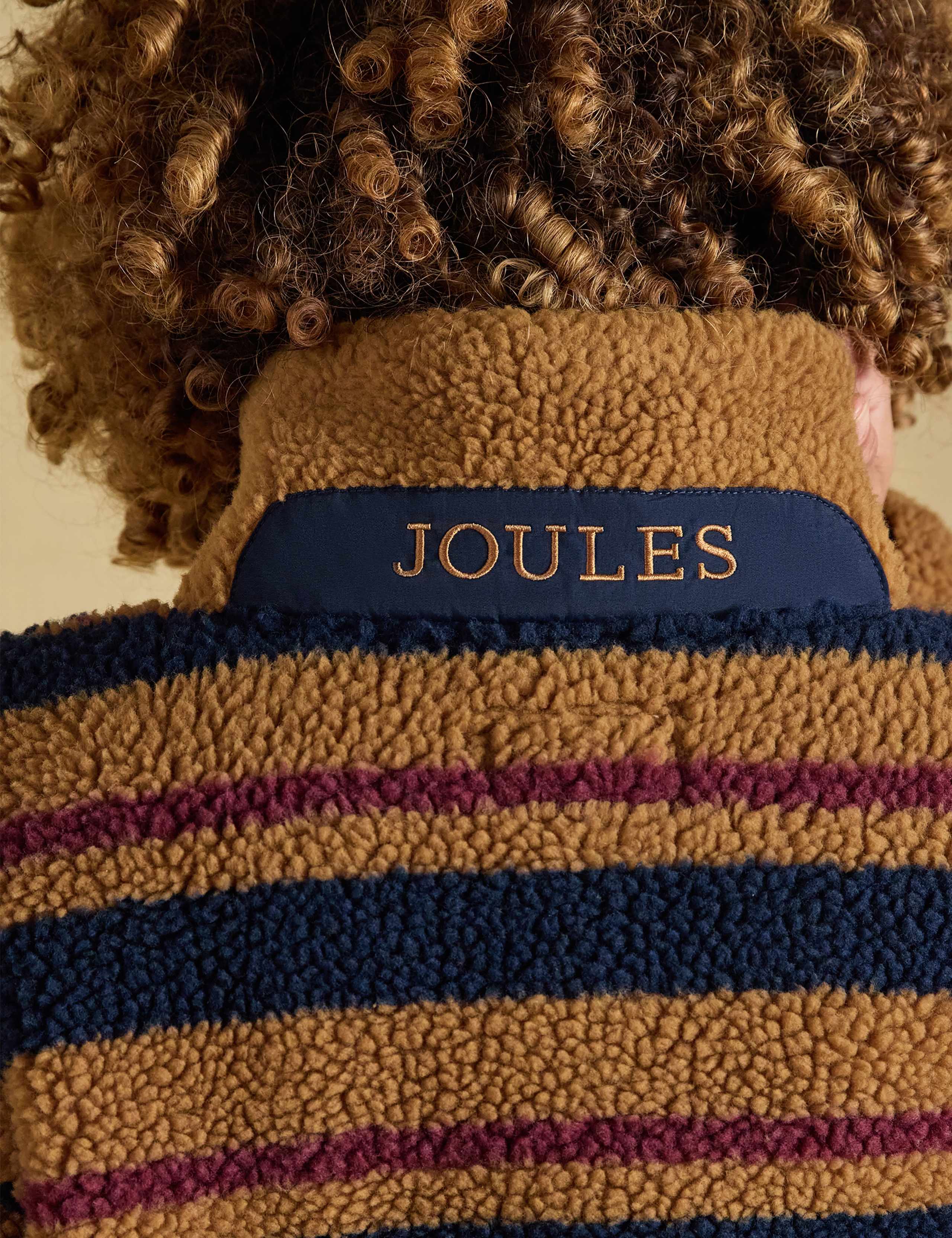 Borg Striped Funnel Neck Jacket 5 of 9