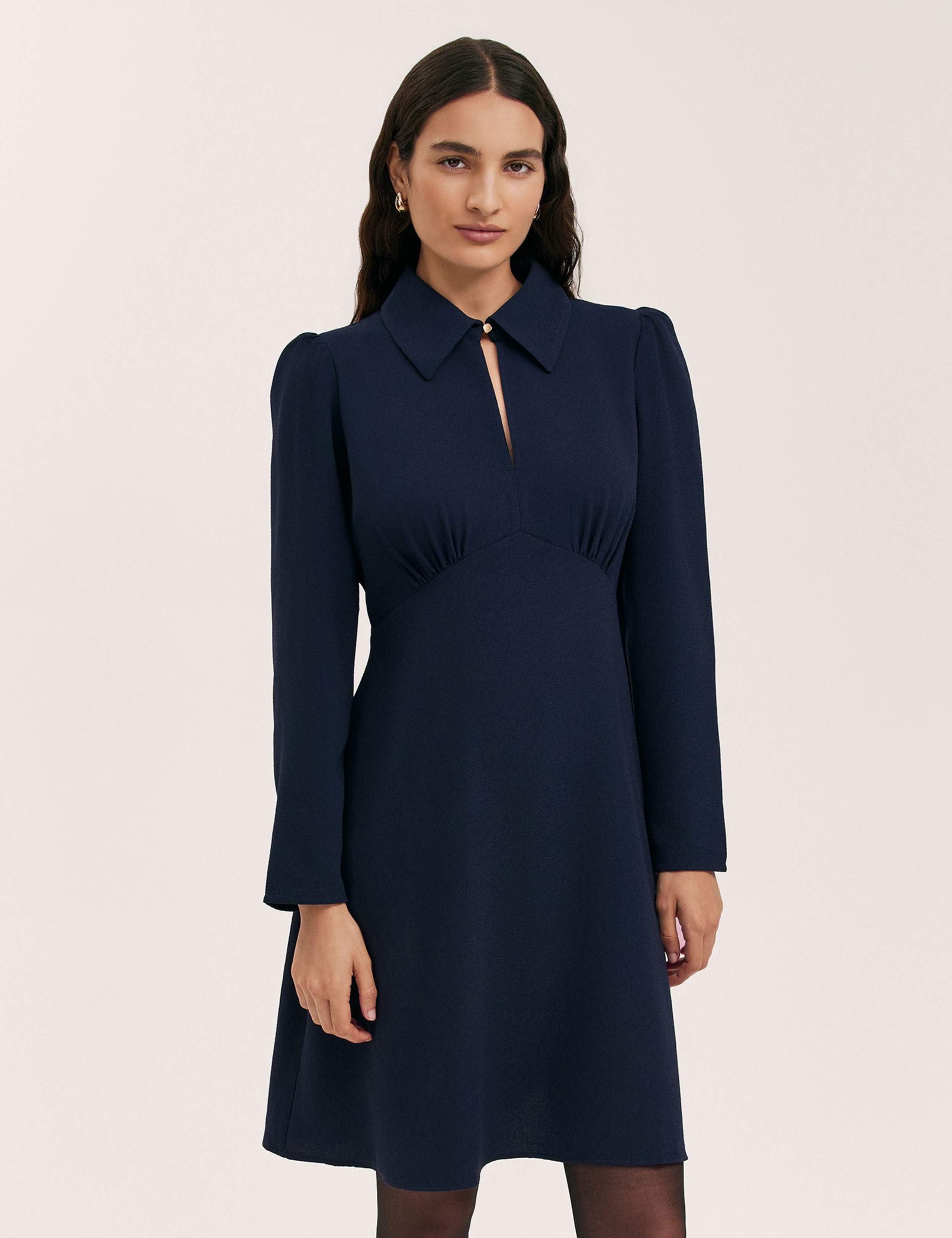 Collared Knee Length Skater Dress 4 of 5