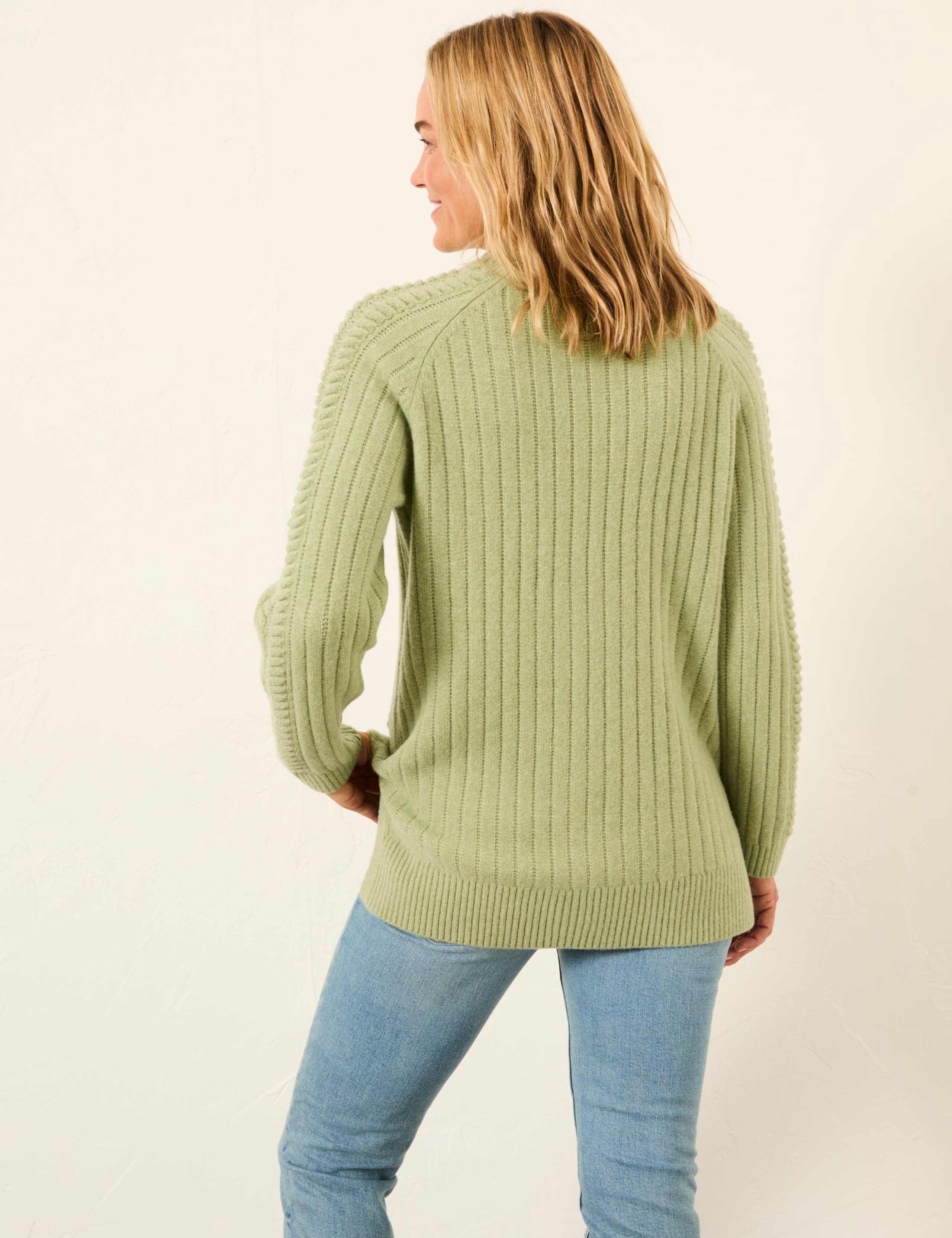 Wool Blend Ribbed Longline Jumper 3 of 6
