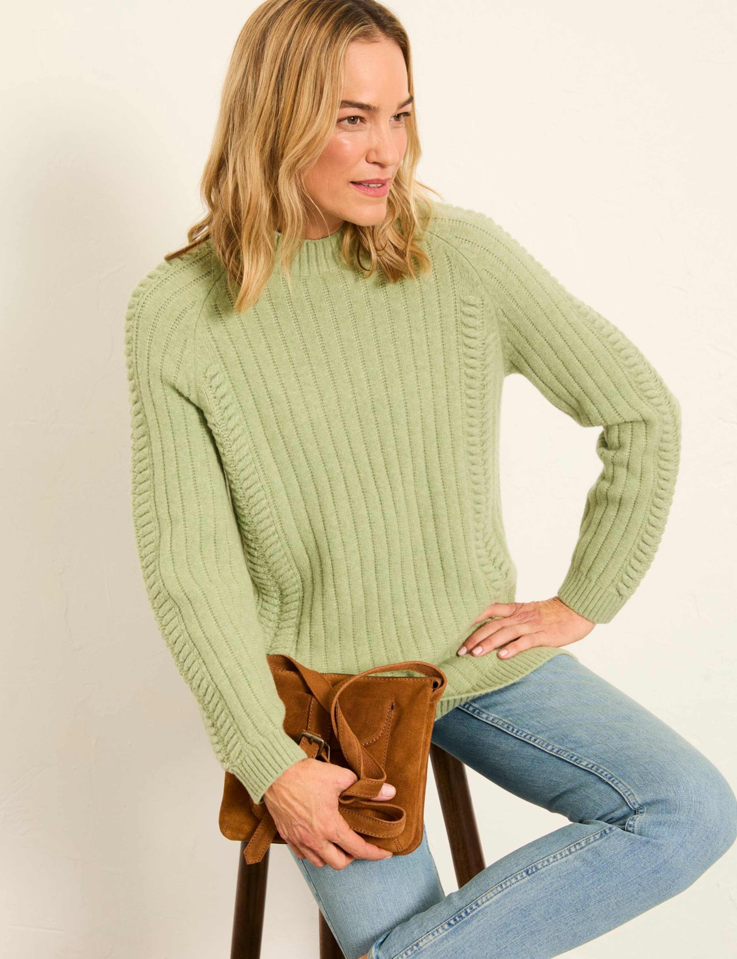 Wool Blend Ribbed Longline Jumper 4 of 6