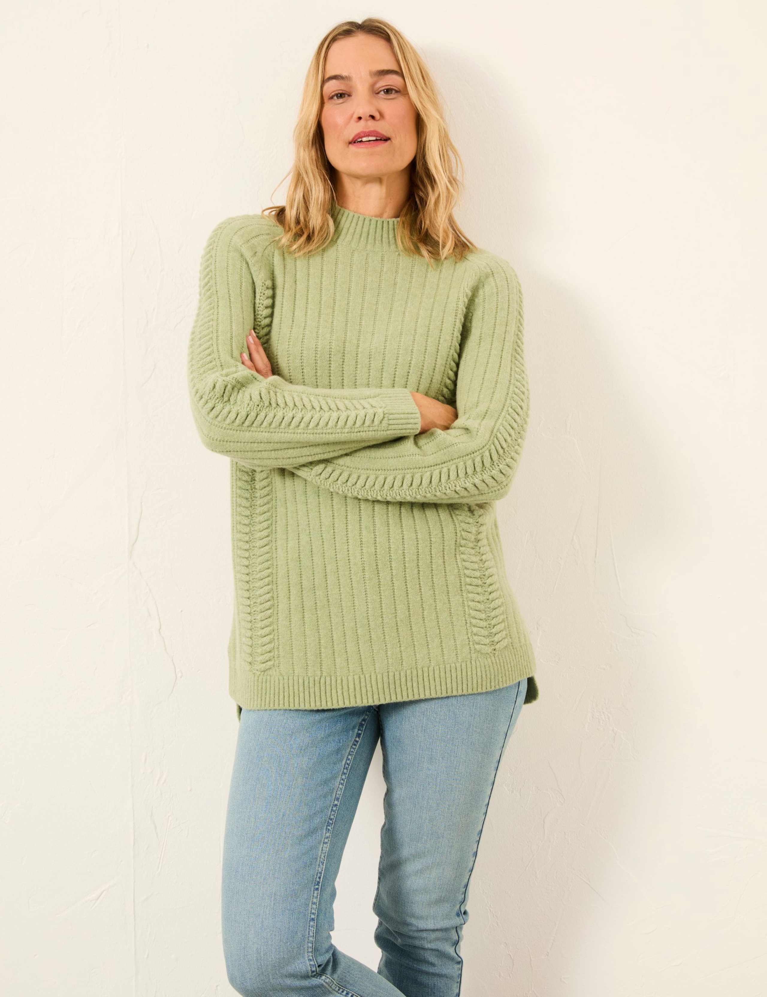 Wool Blend Ribbed Longline Jumper 5 of 6