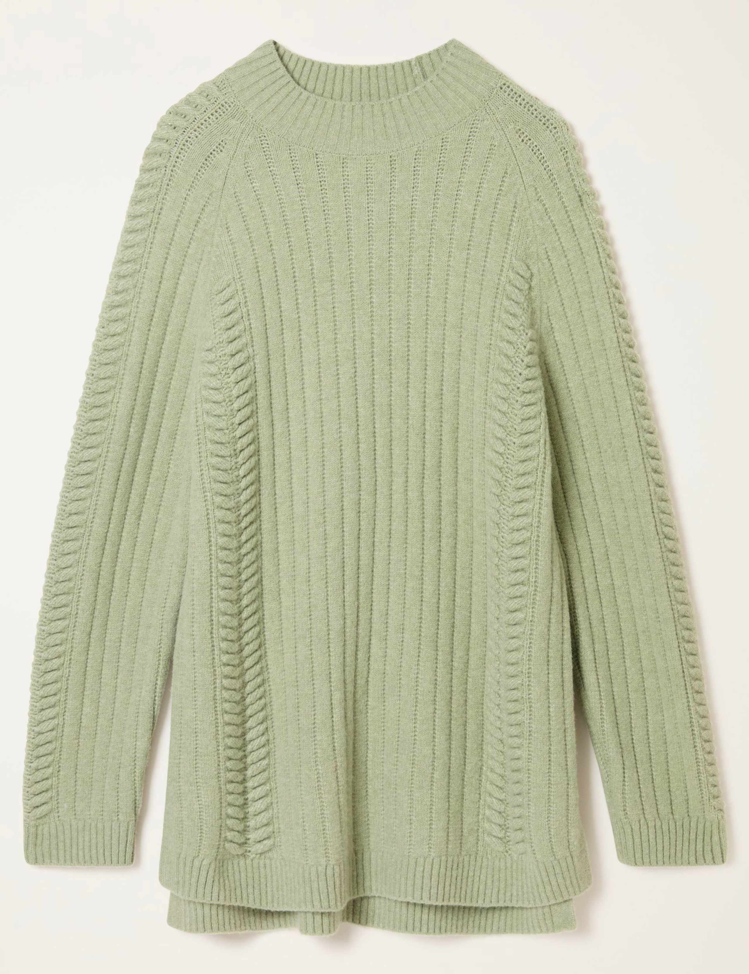 Wool Blend Ribbed Longline Jumper 2 of 6