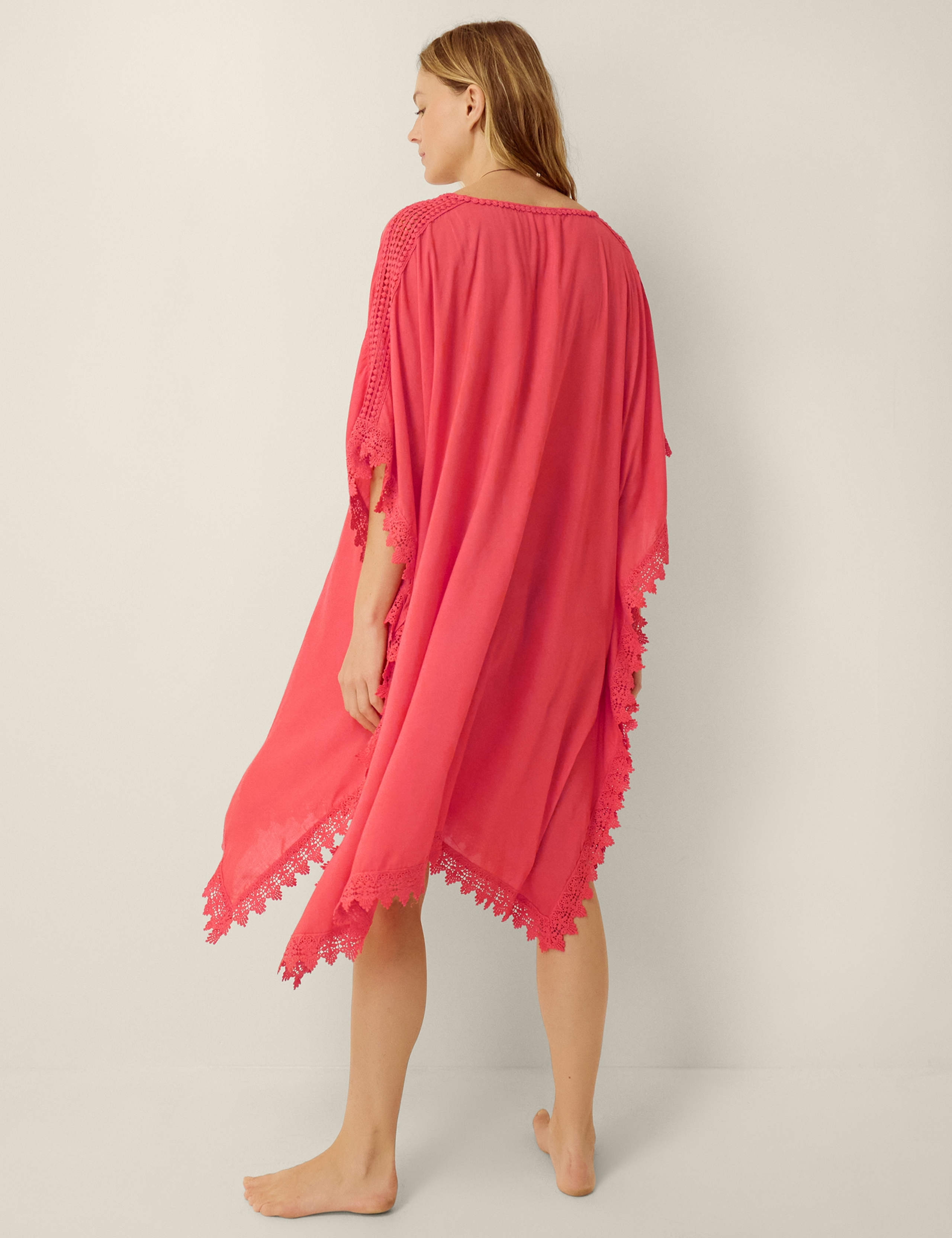 Pure Modal Lace Detail Beach Cover Up Kaftan 2 of 4