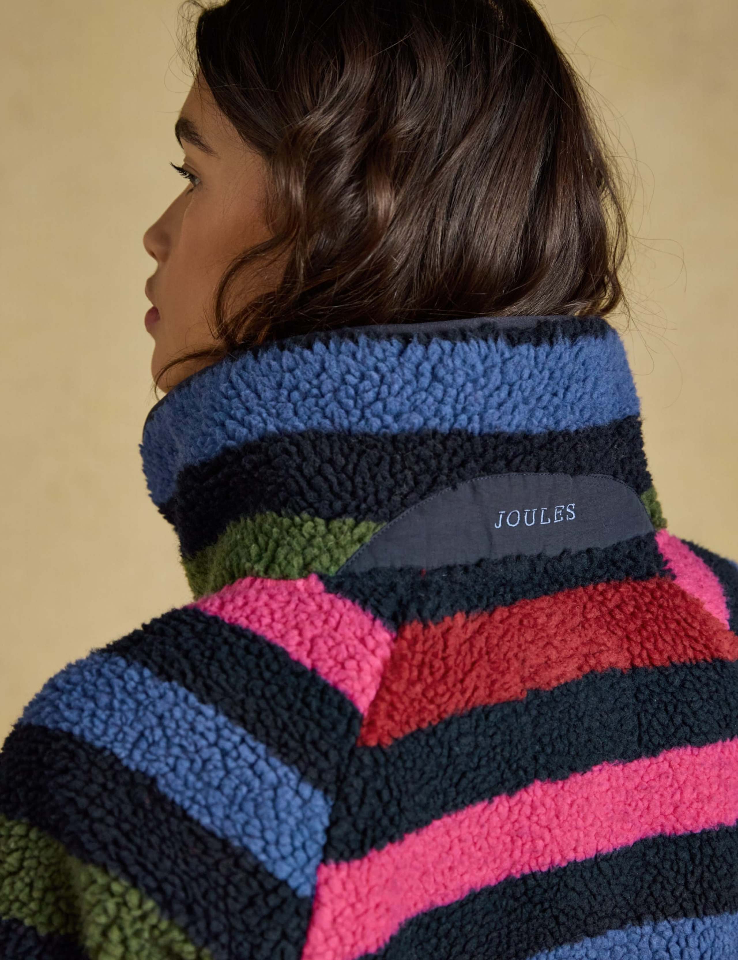 Borg Striped Funnel Neck Jacket 2 of 9