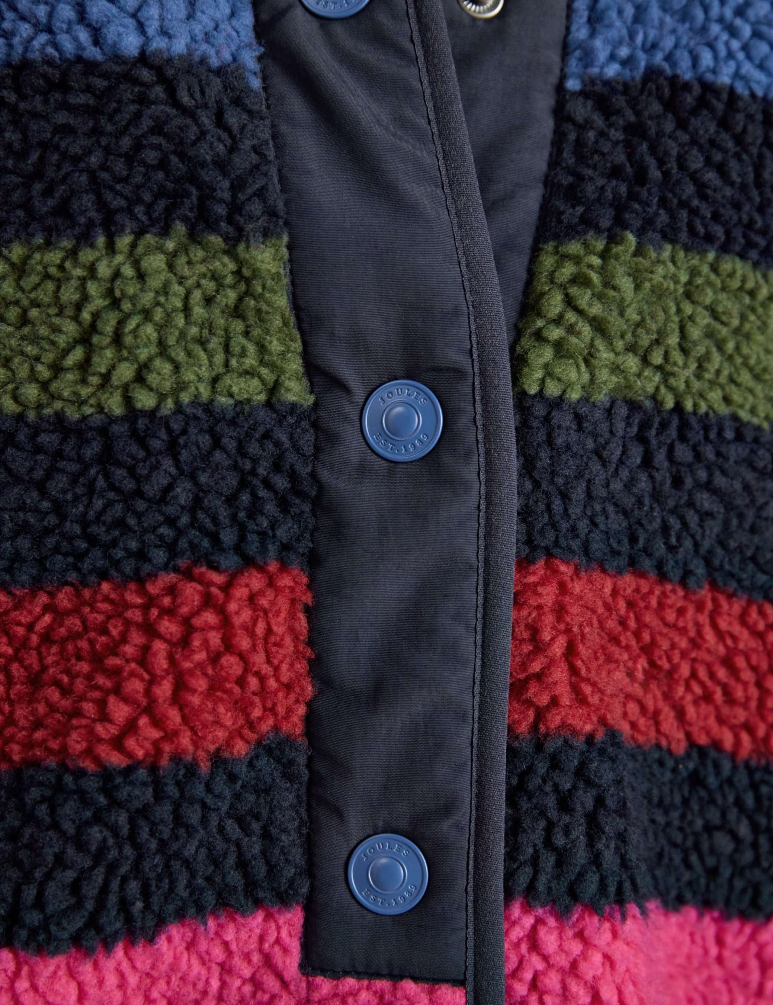 Borg Striped Funnel Neck Jacket 6 of 9