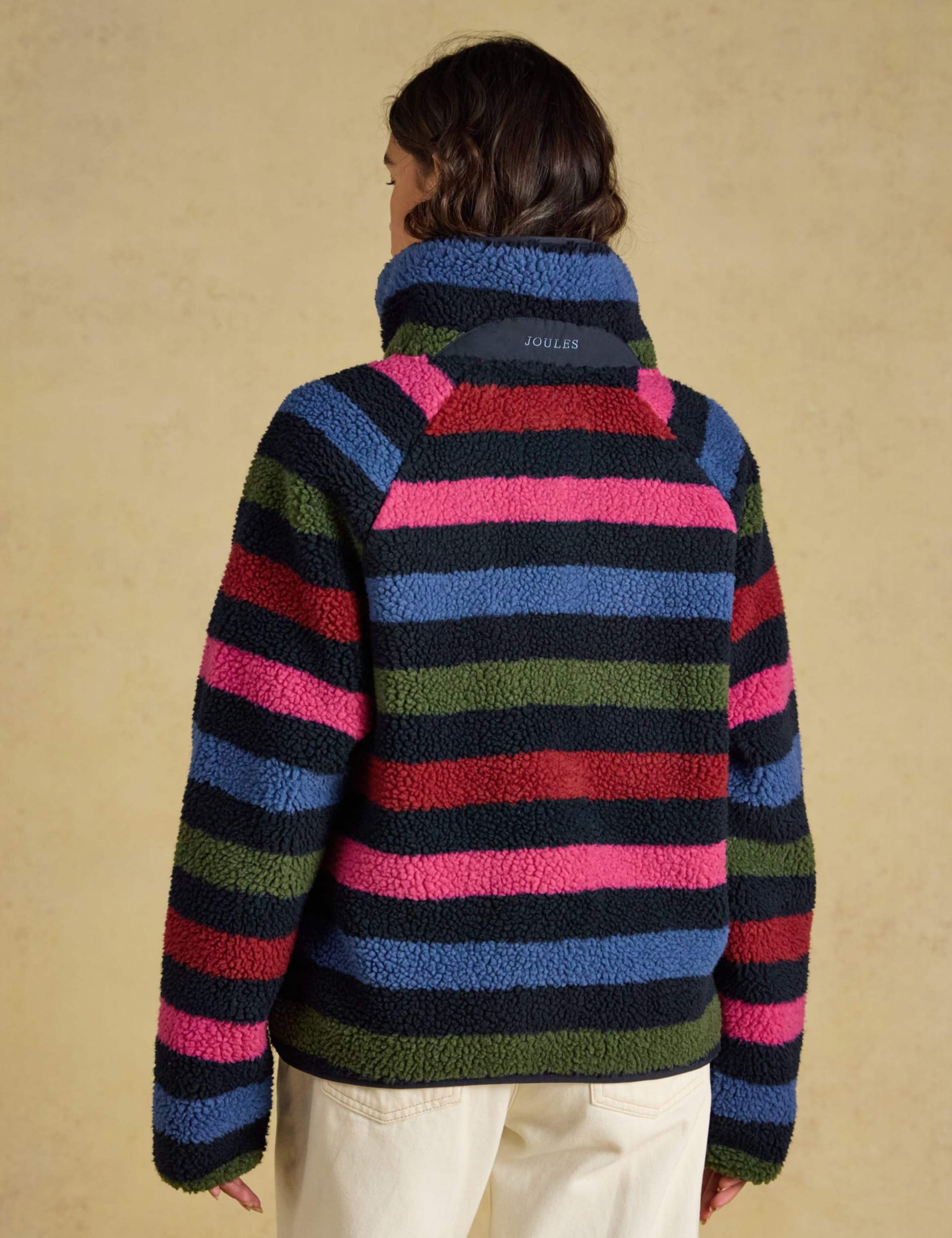 Borg Striped Funnel Neck Jacket 8 of 9