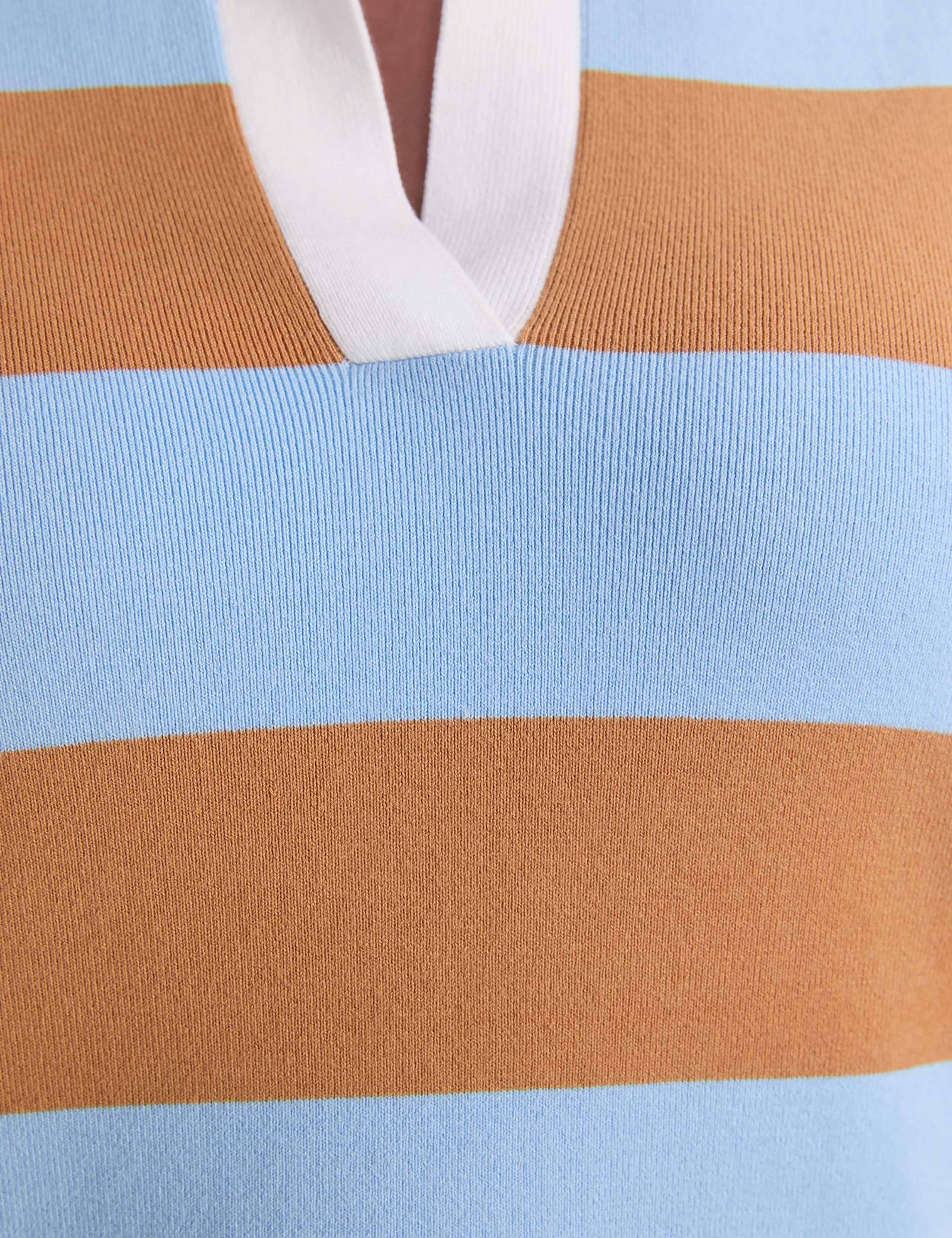 Cotton Rich Knitted Polo Mini Dress 6 of 6