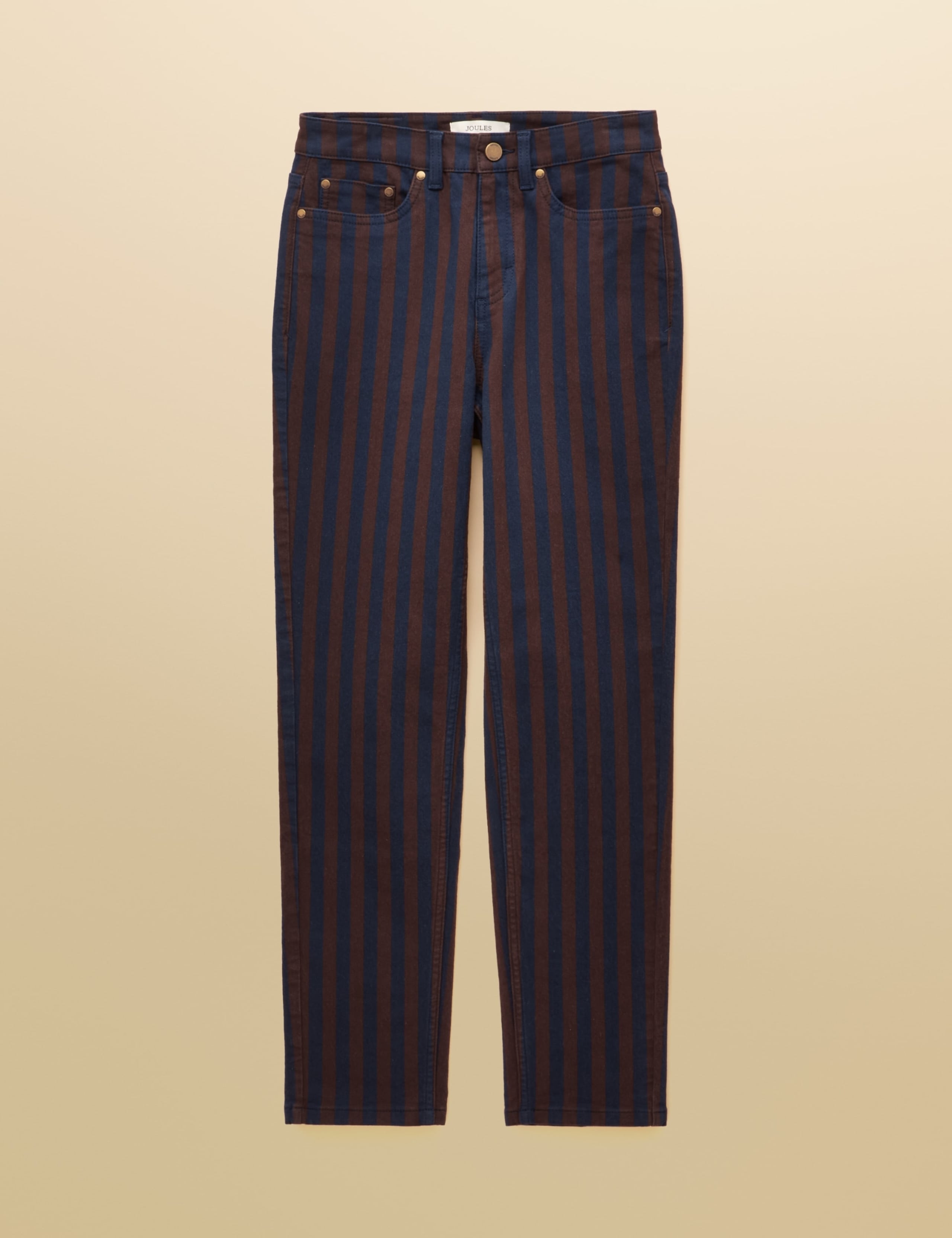 Mid Rise Striped Straight Leg Jeans 5 of 5