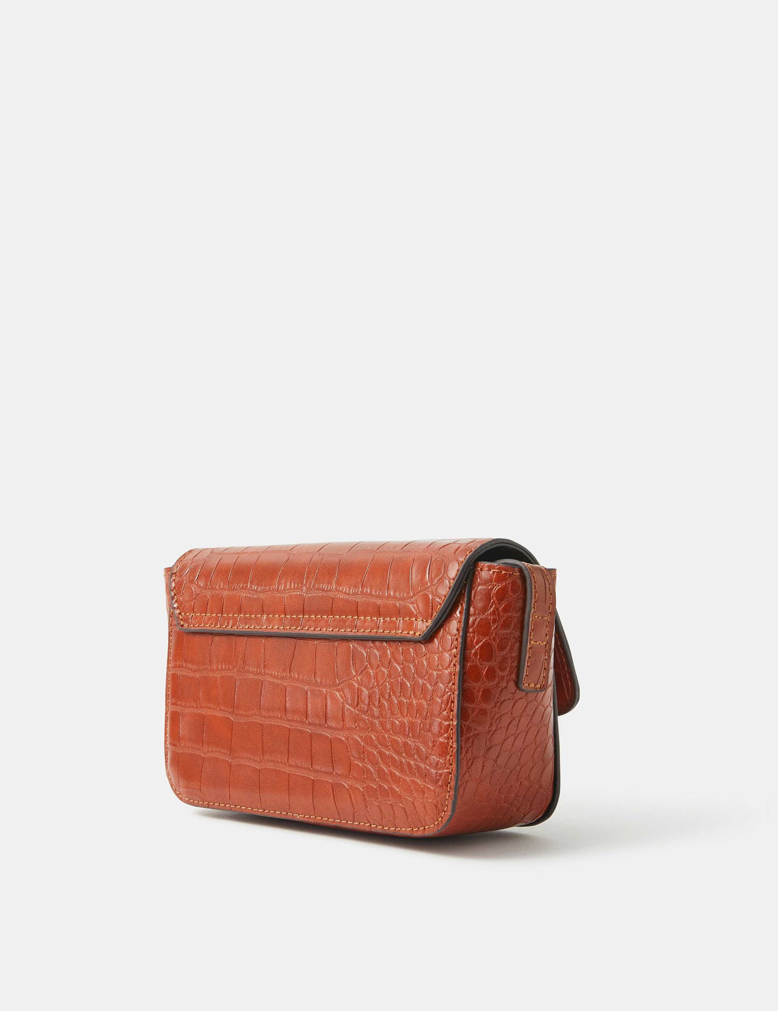 Croc Effect Faux Buckle Cross Body Bag 4 of 5