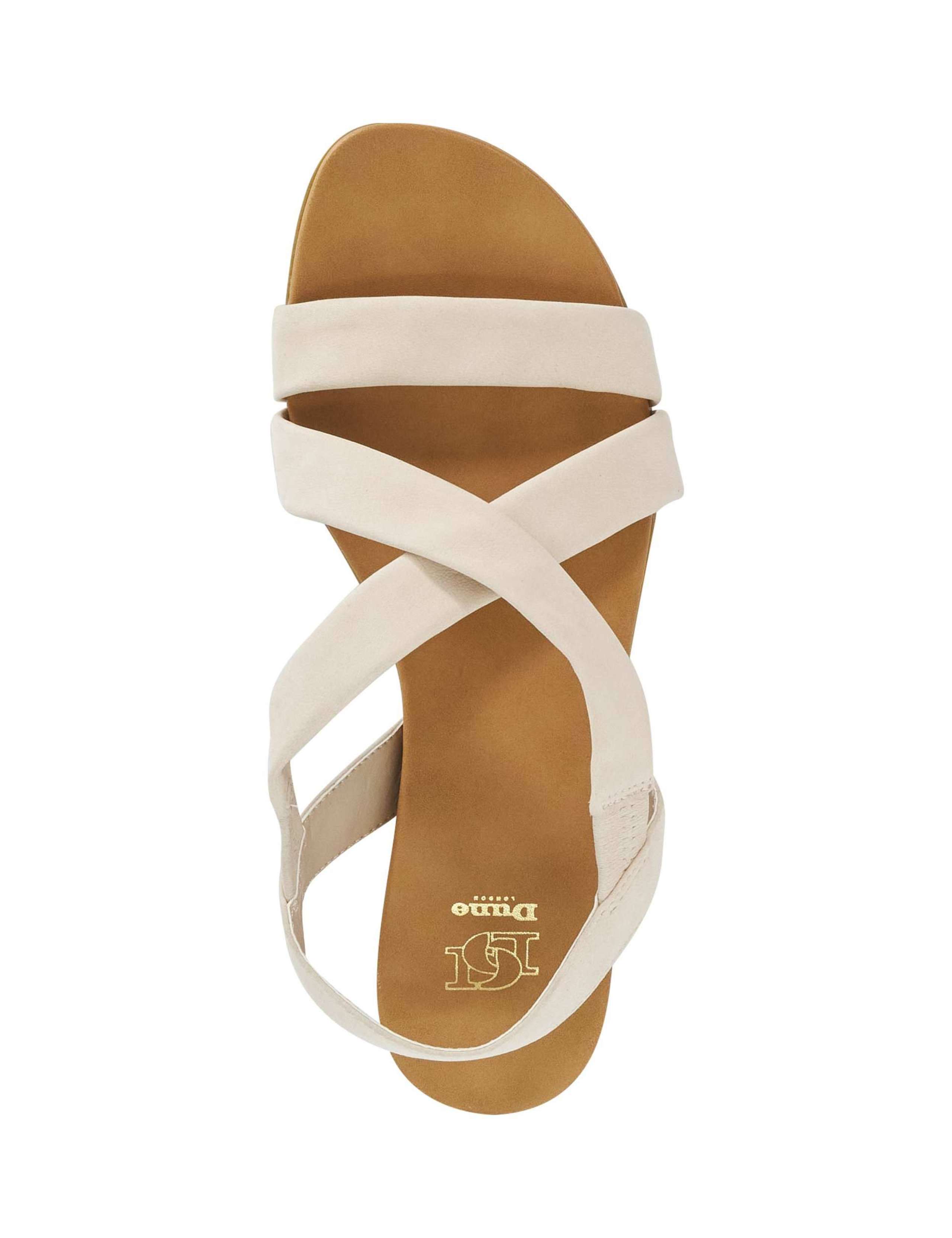 Leather Cross Strap Flat Sandals 4 of 5