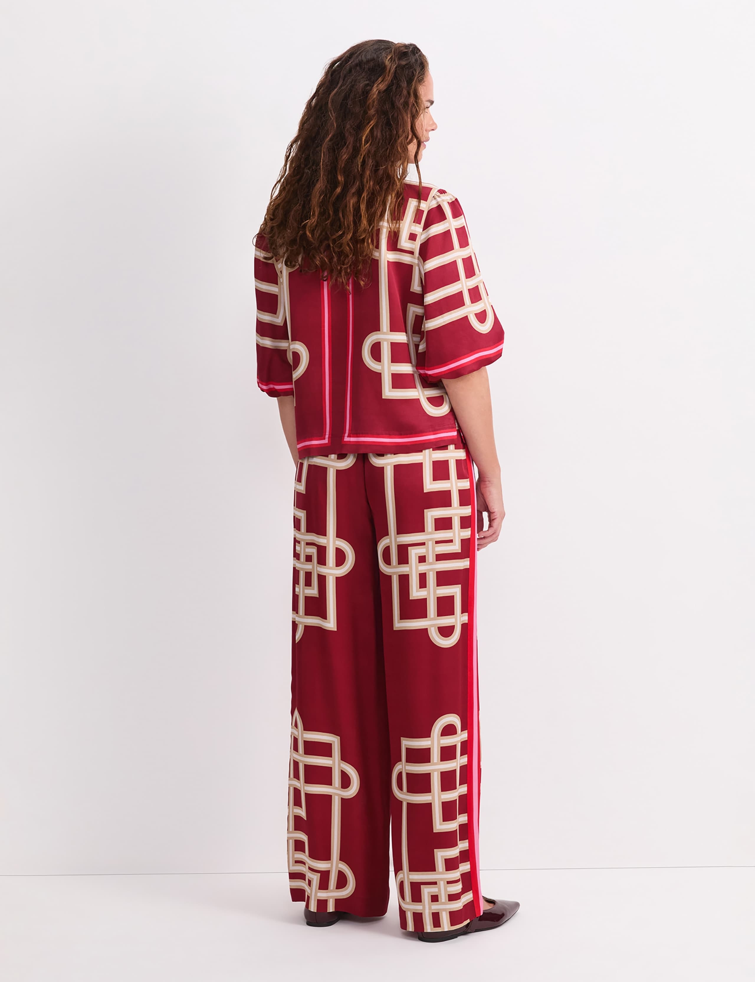 Printed Collared Relaxed Blouse 5 of 7
